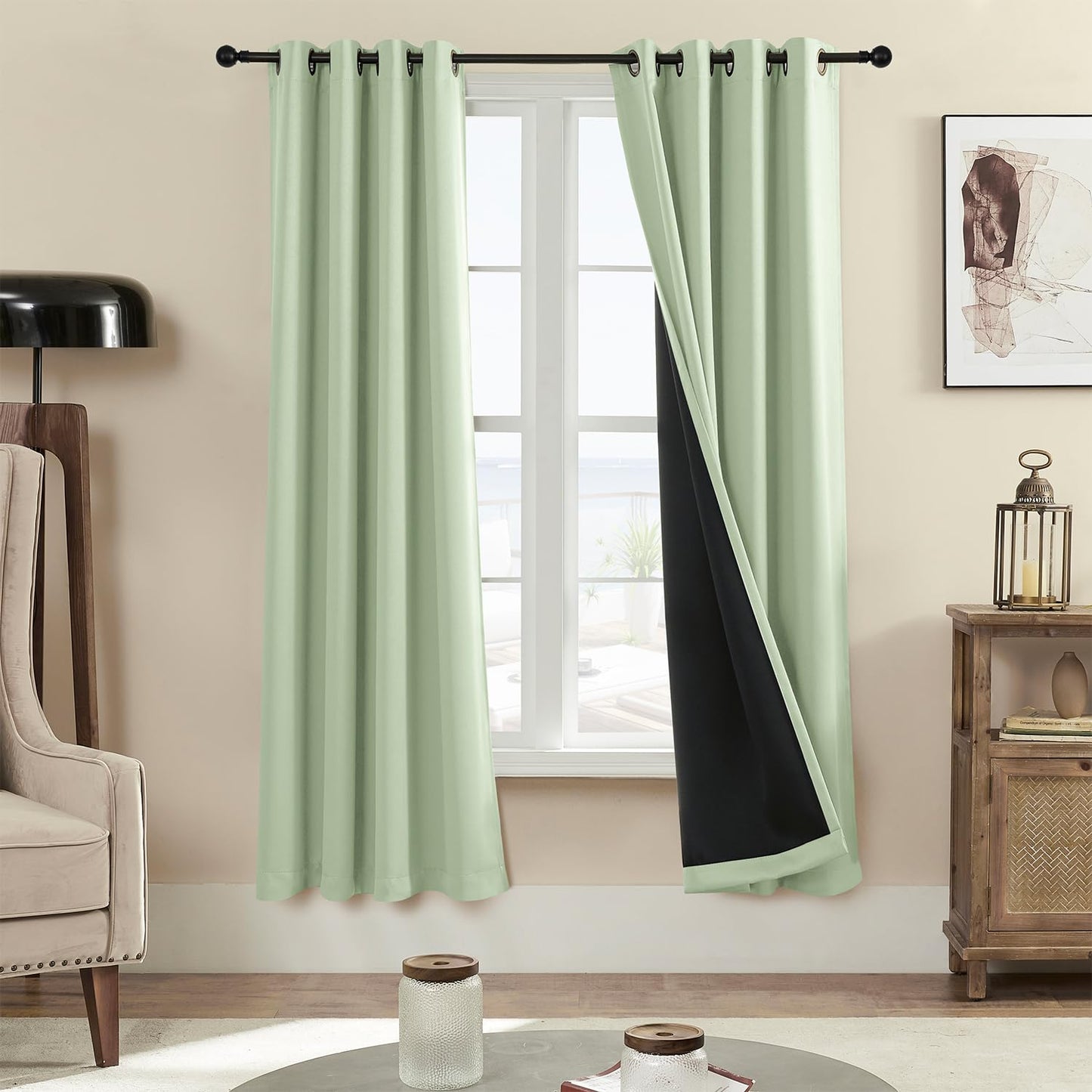 Rutterllow Blackout Curtains – 2 Panels, Dark Grey