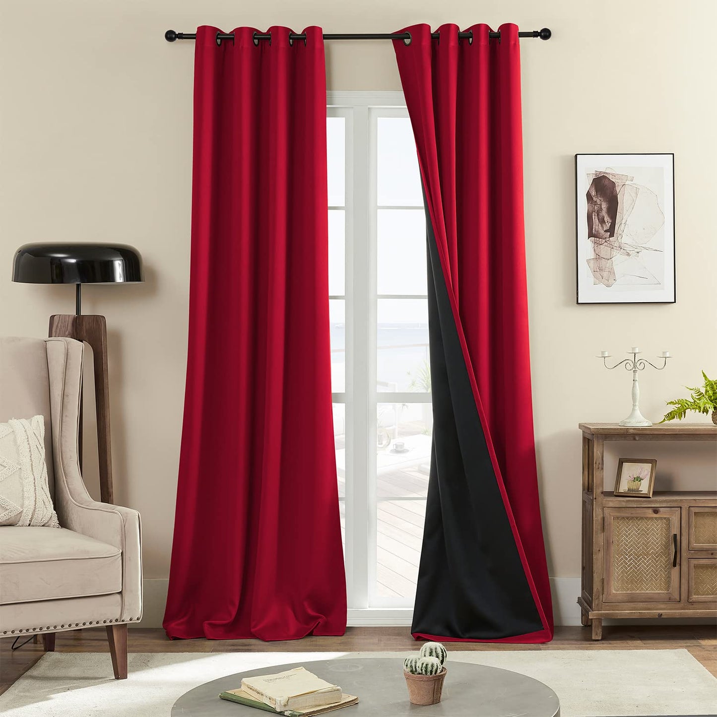 Rutterllow Blackout Curtains – 2 Panels, Dark Grey
