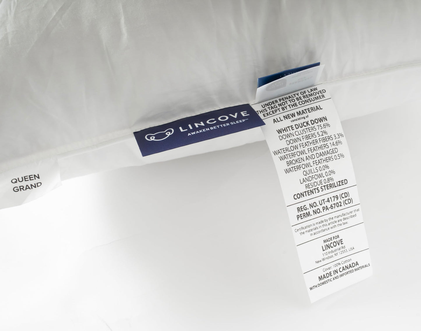 Lincove Cloud Canadian Down Pillows – Queen, 2 Pack