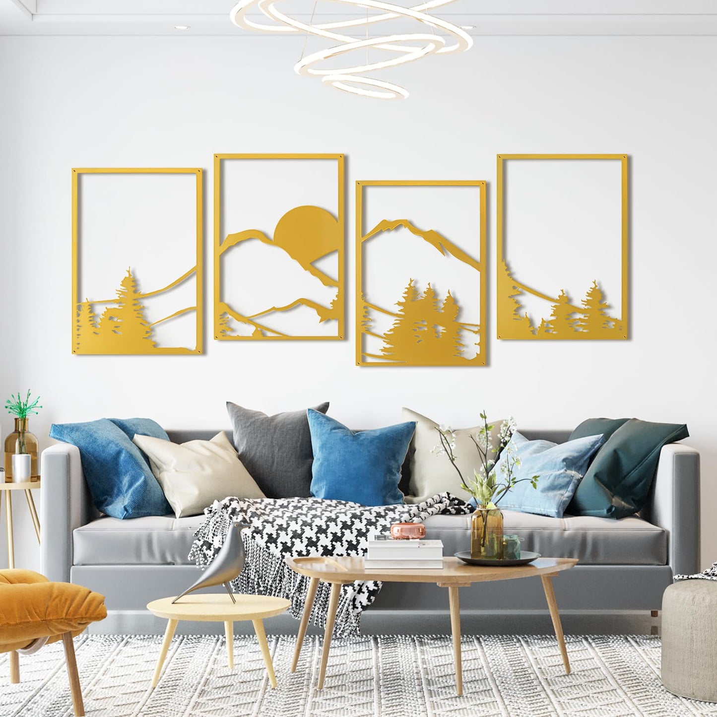 Art3d Metal Wall Art Set of 4