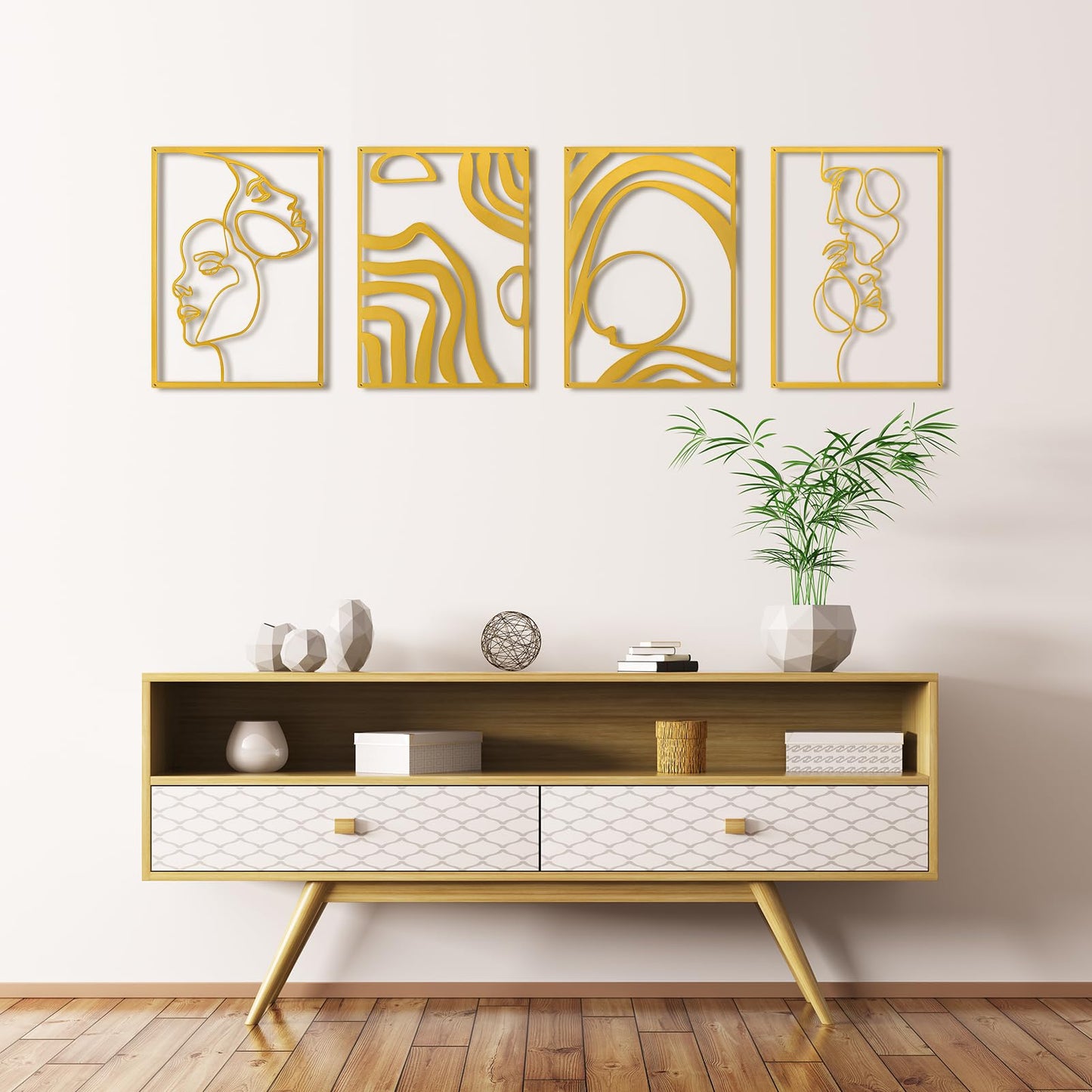 Art3d Metal Wall Art Set of 4