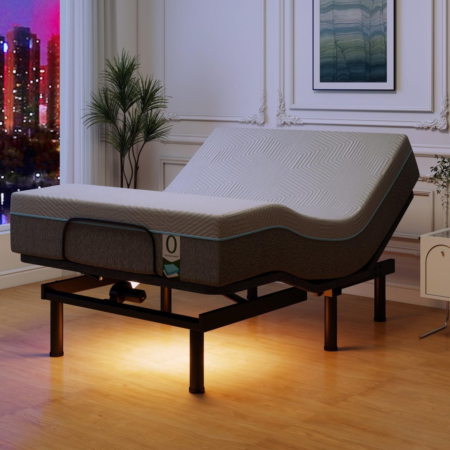 Vipbear Queen Adjustable Bed with 12" Mattress