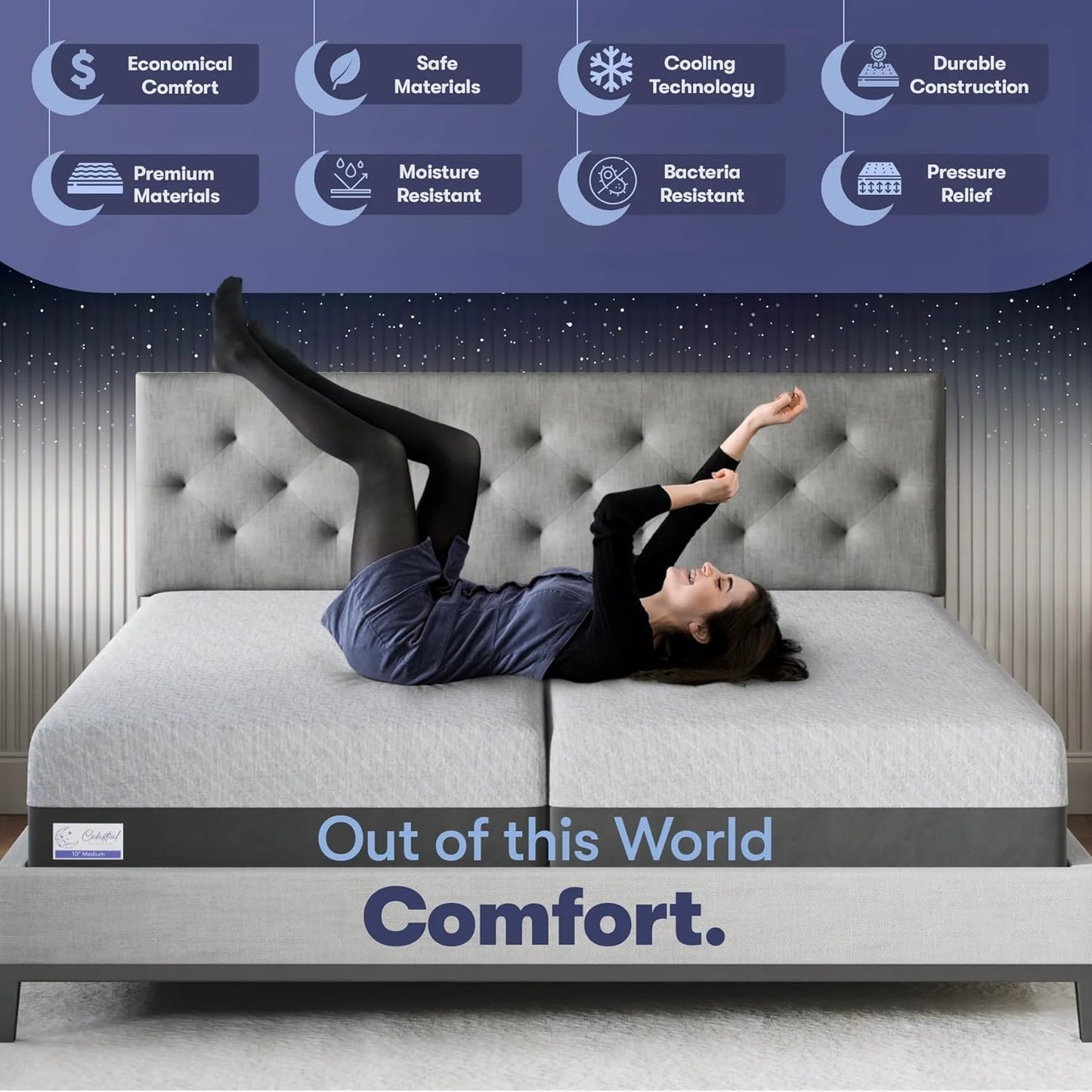 Gel Memory Foam Mattress – Twin, 12" Soft