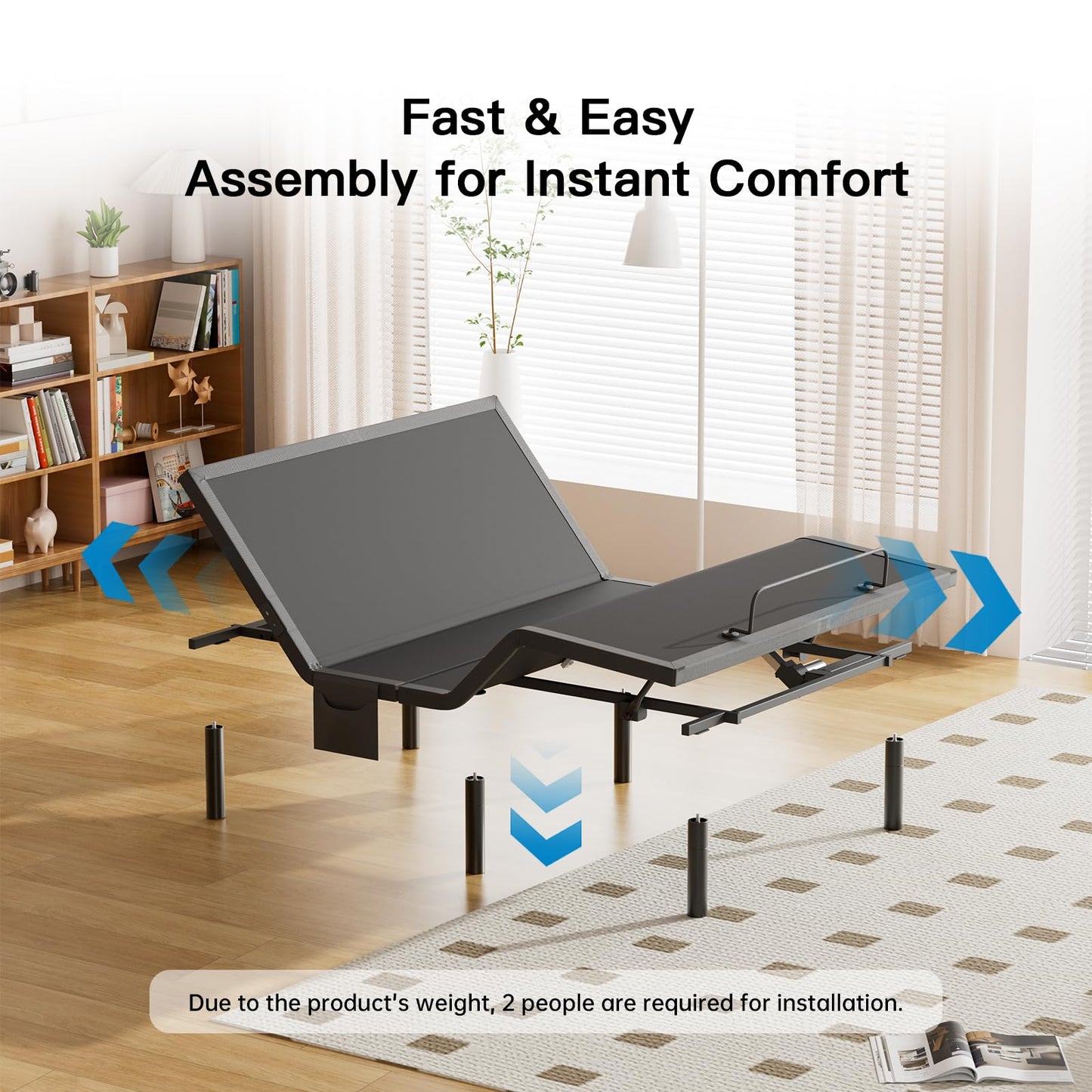 Pipishell Full Adjustable Bed Frame