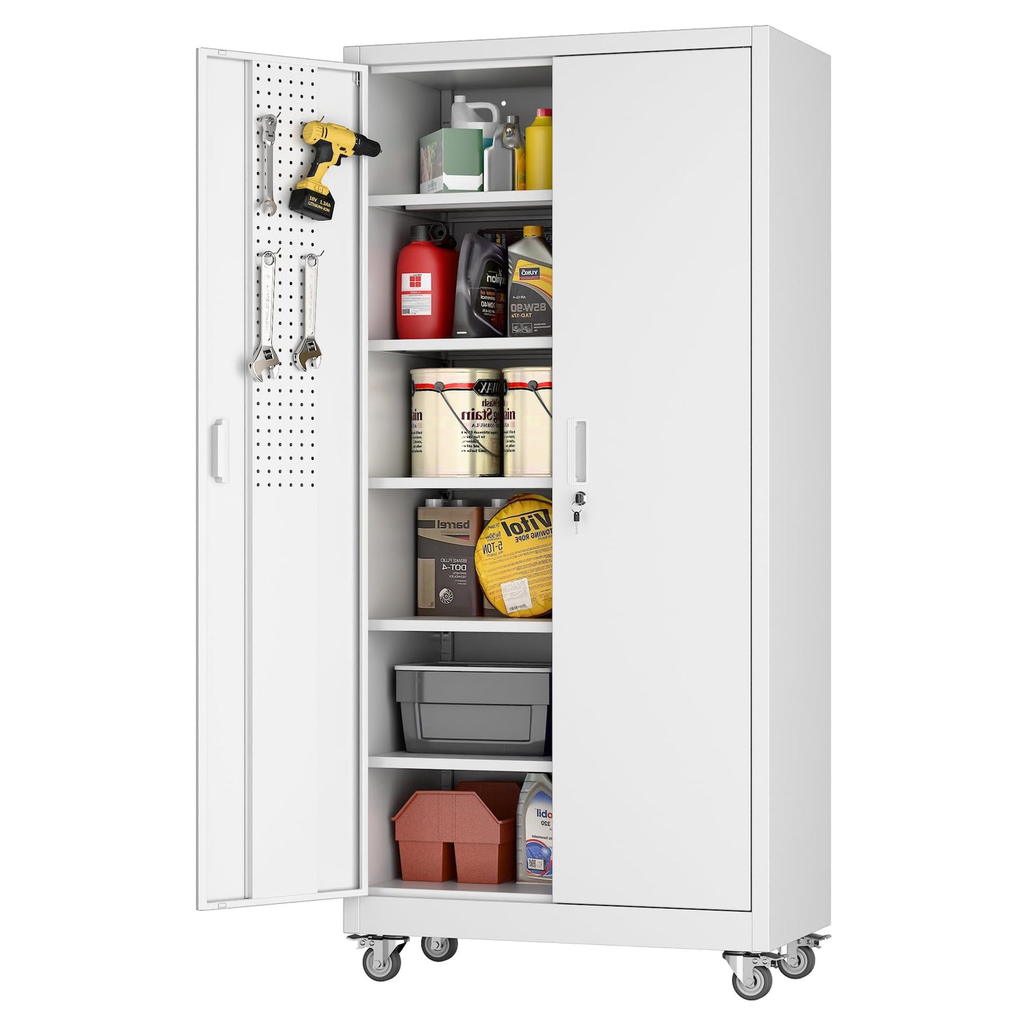Aobabo Metal Garage Storage Cabinet – Black