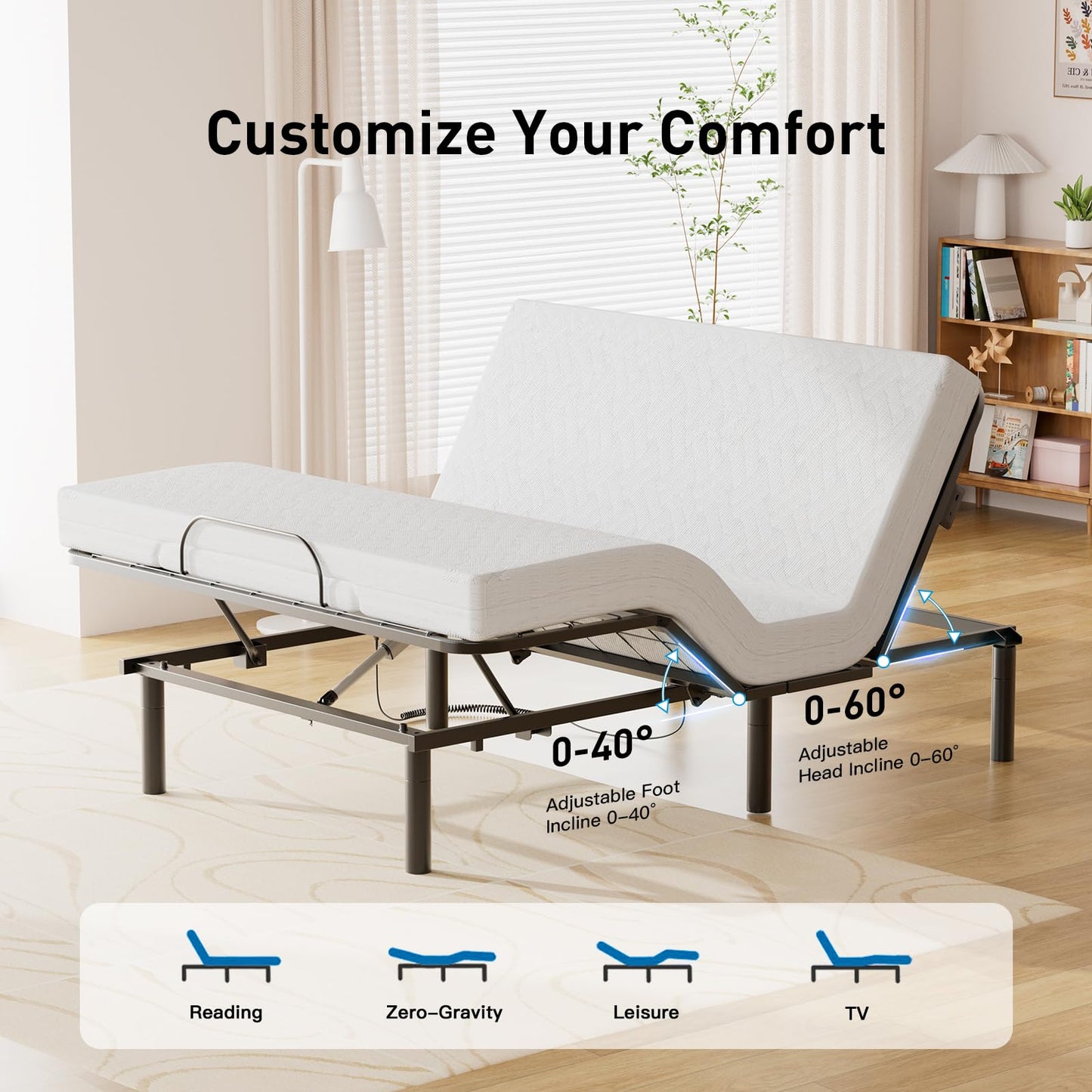 Pipishell Full Adjustable Bed Frame