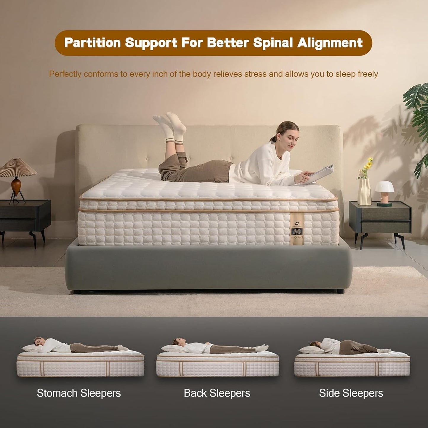 12" Queen Memory Foam Hybrid Mattress