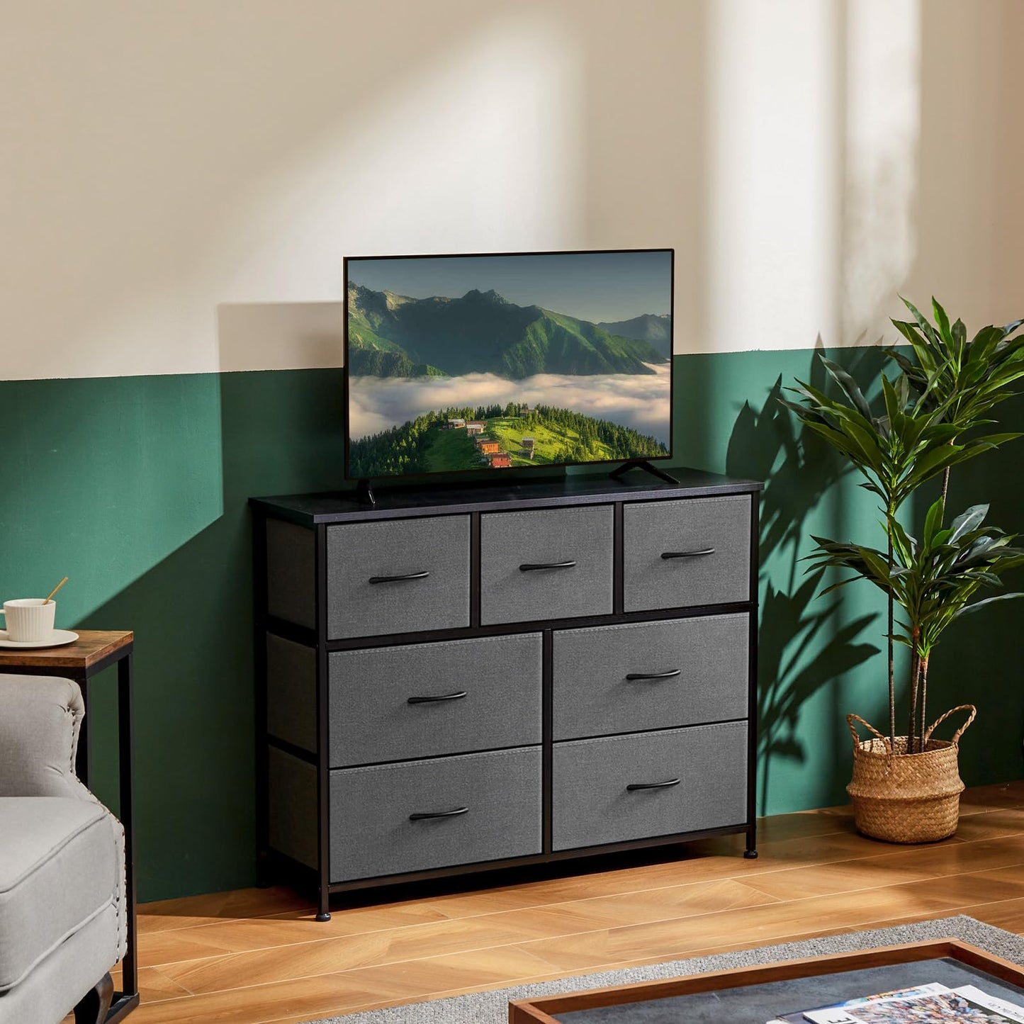 OLIXIS 5-Drawer Dresser, Black