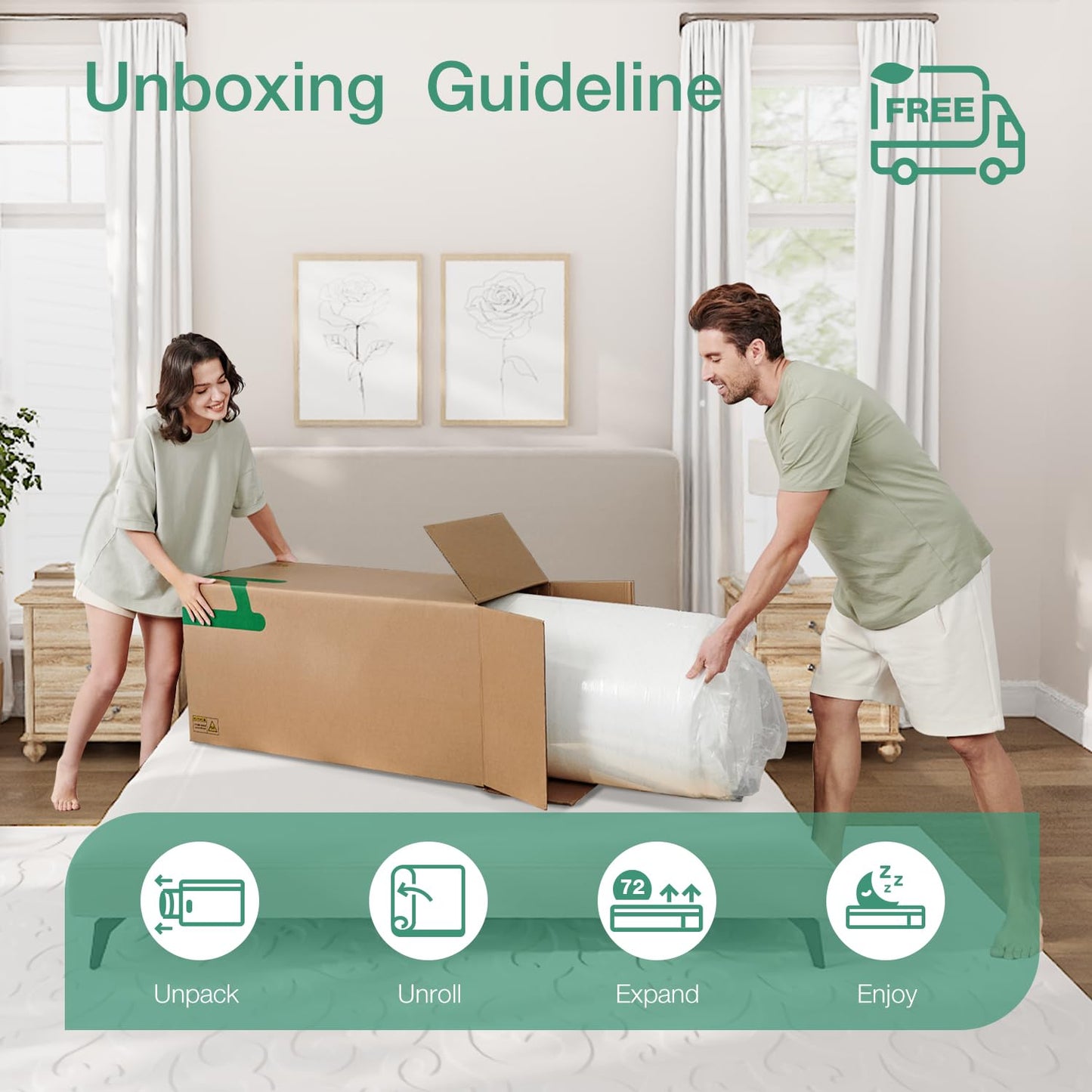 Novilla 12" Twin Gel Memory Foam Mattress