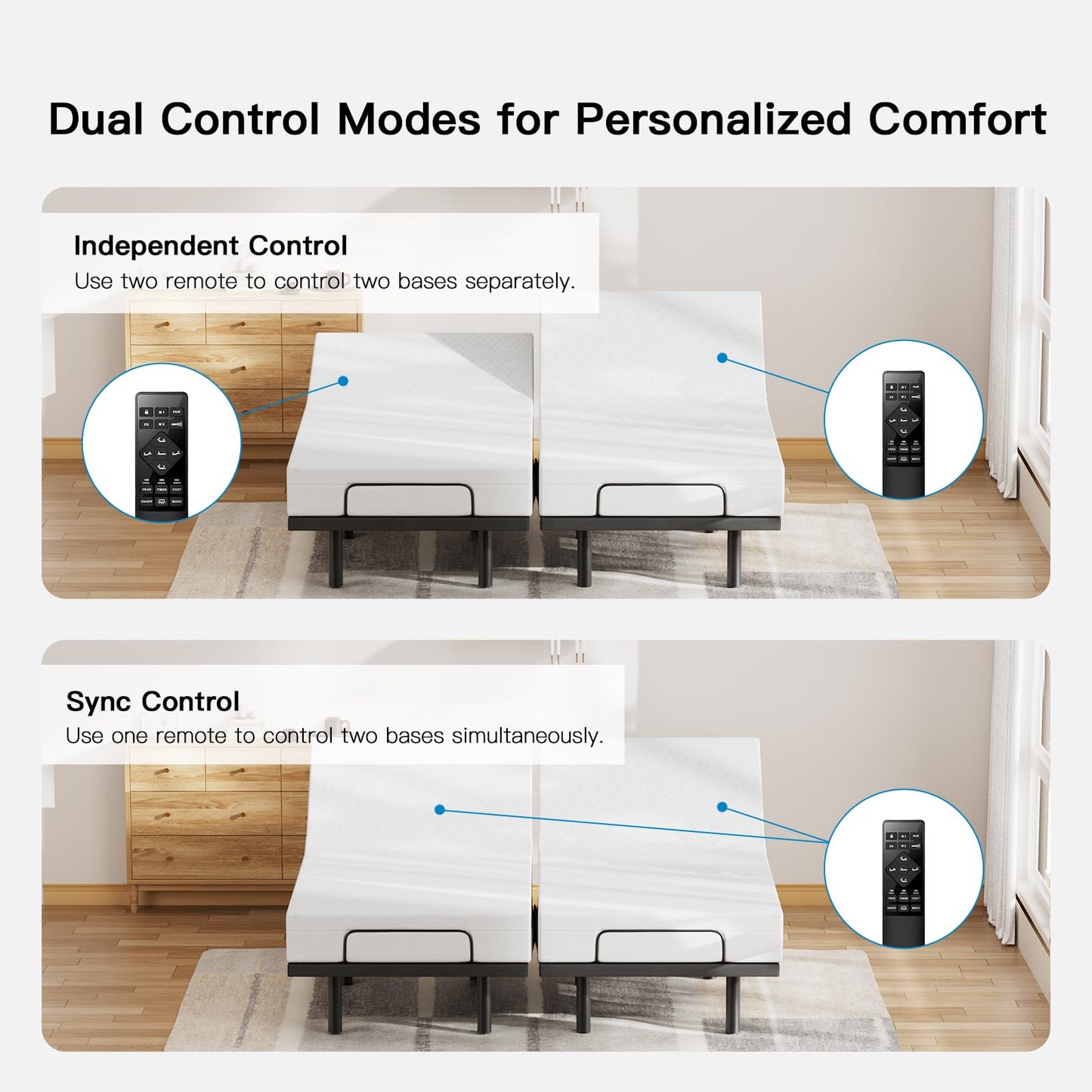 Pipishell Full Adjustable Bed Frame