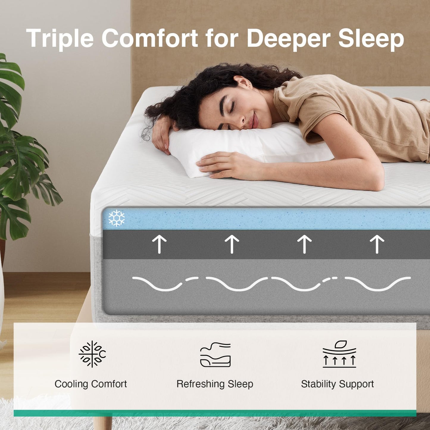 Novilla 12" Twin Gel Memory Foam Mattress
