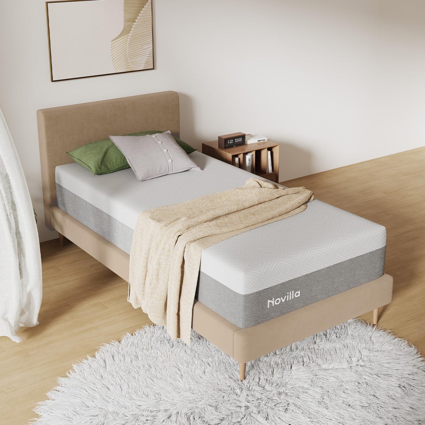 Novilla 12" Twin Gel Memory Foam Mattress