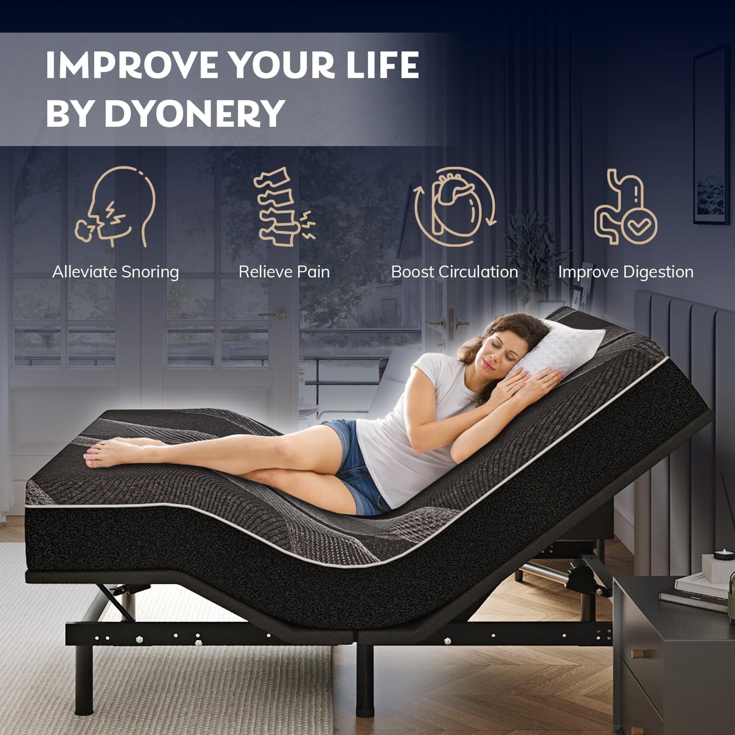 Split King Adjustable Bed with Mattress