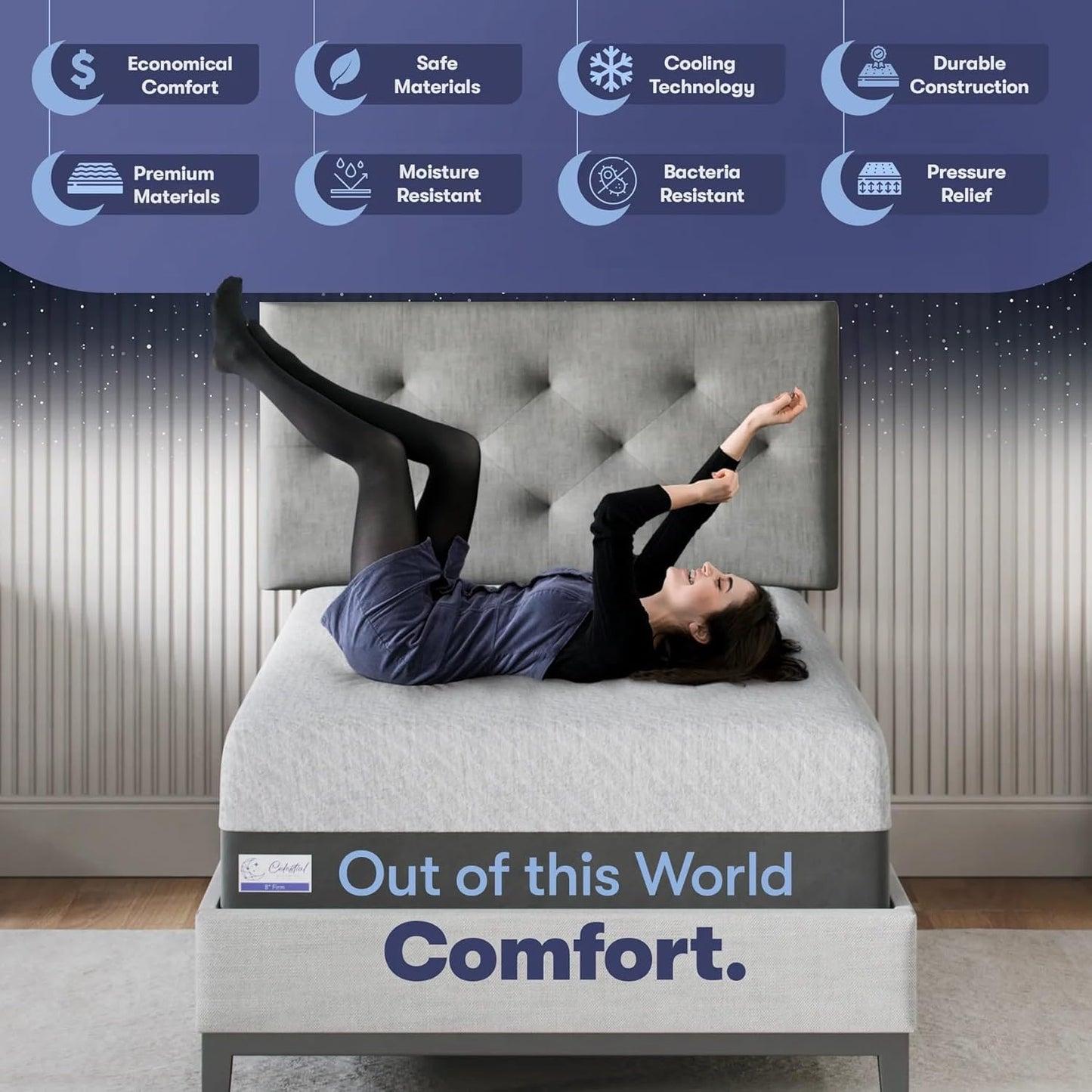 Gel Memory Foam Mattress – Twin, 12" Soft
