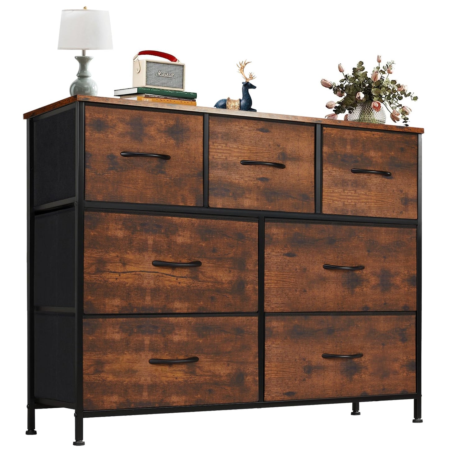 OLIXIS 5-Drawer Dresser, Black