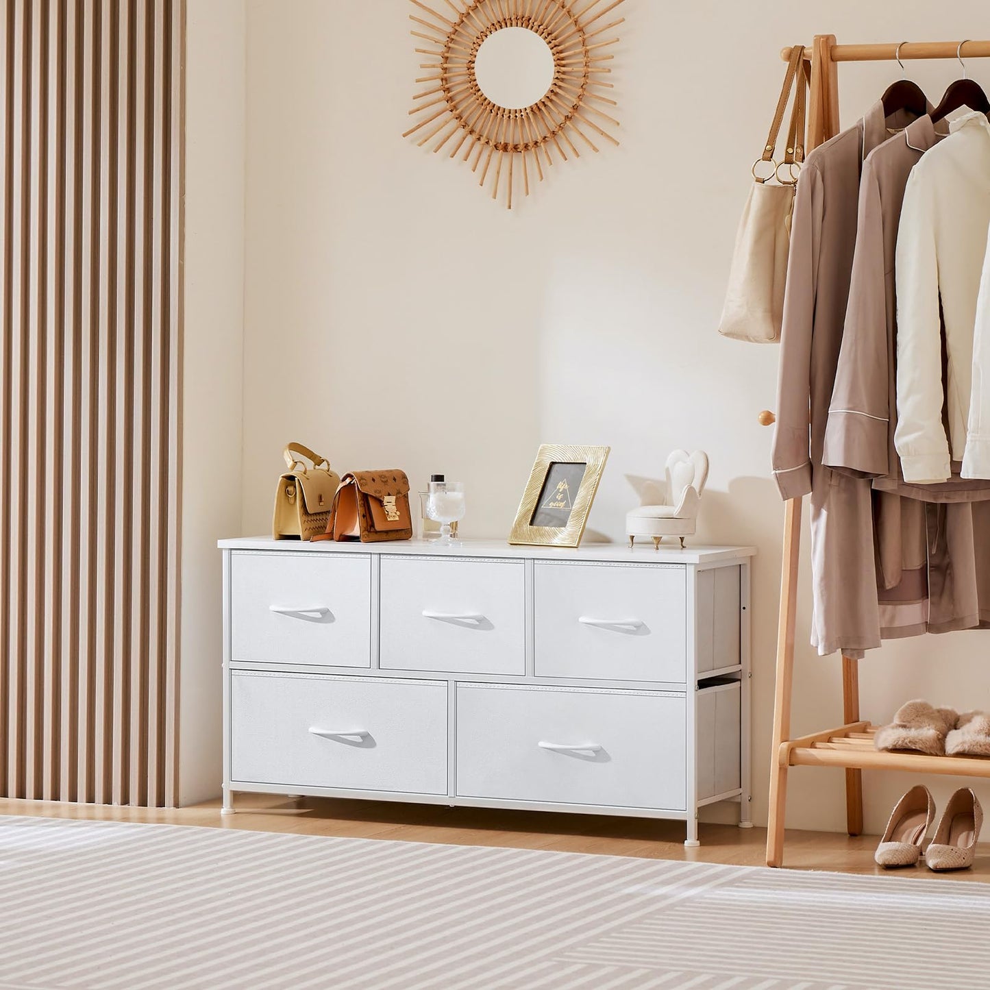 OLIXIS 5-Drawer Dresser, Black