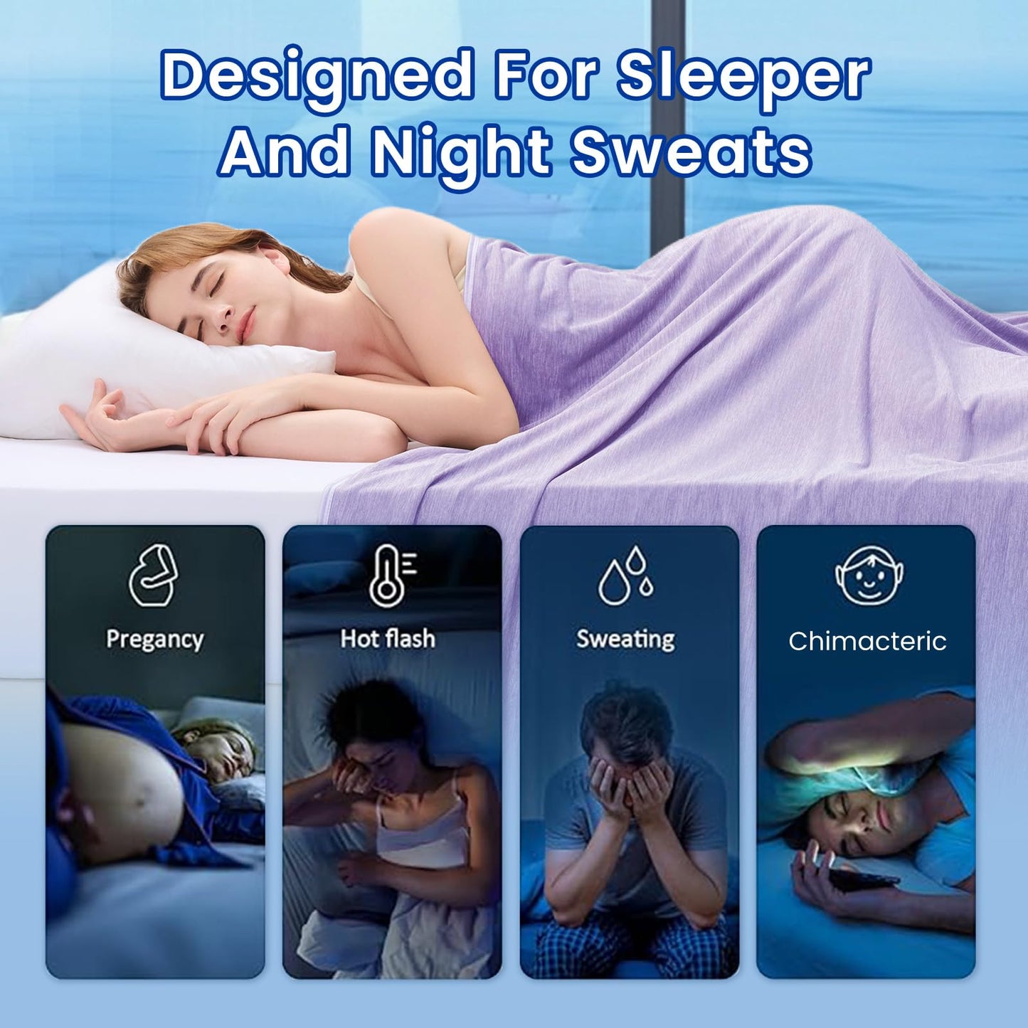 Topcee Cooling Blanket – Queen, 90"x90"