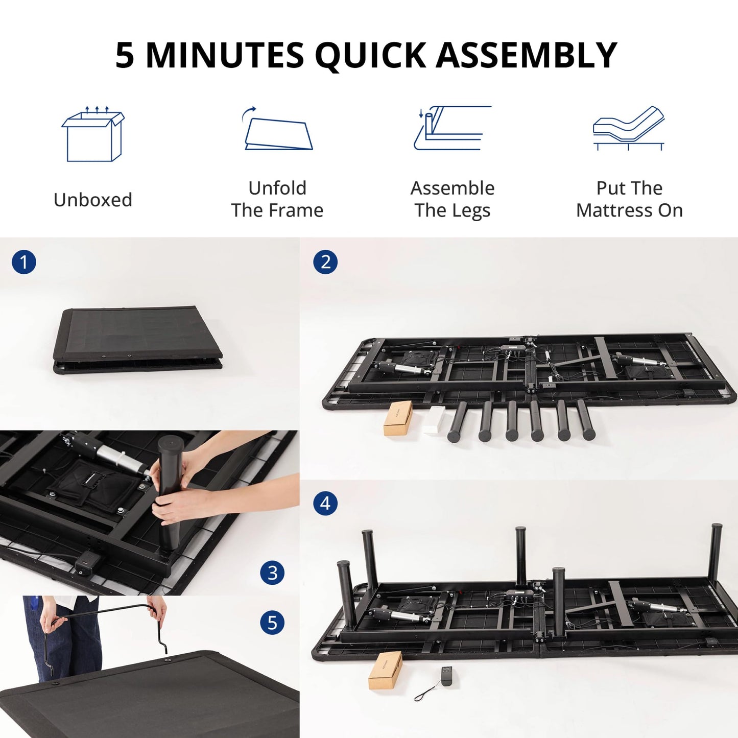 Split King Adjustable Bed with Mattress