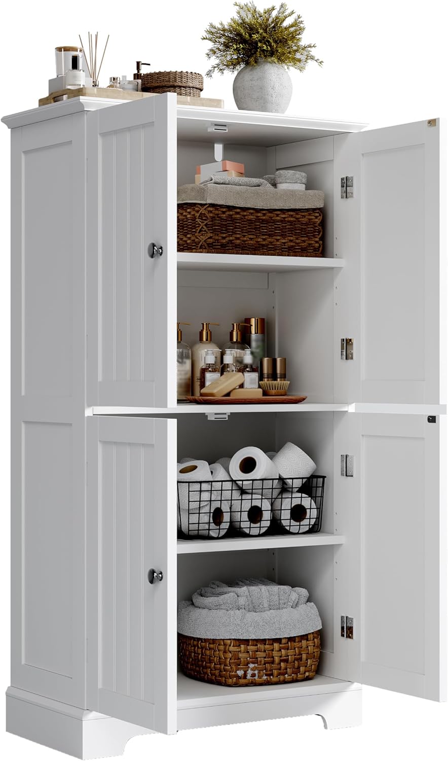 ChooChoo Bathroom Floor Cabinet – White