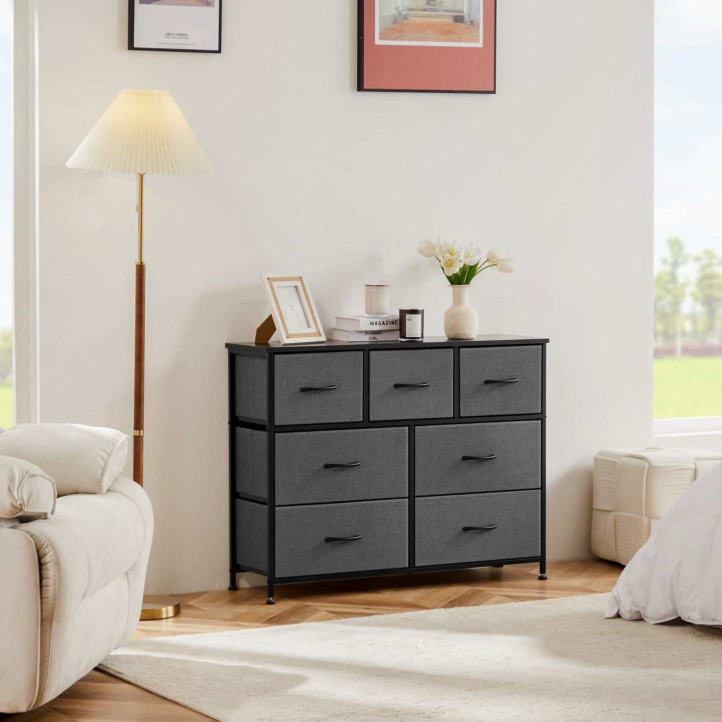 OLIXIS 7-Drawer Dresser, White