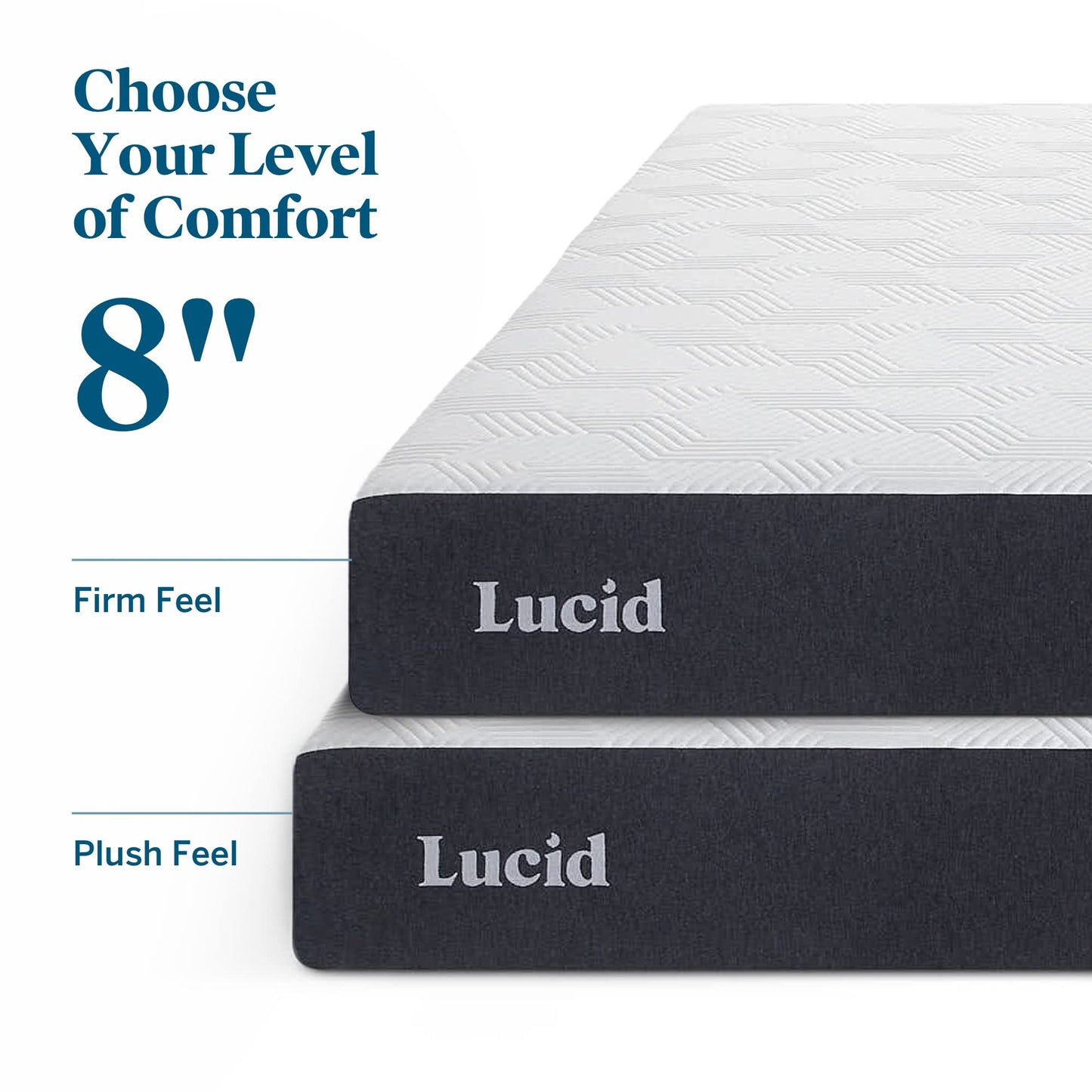 LUCID 12" Twin XL Memory Foam Mattress