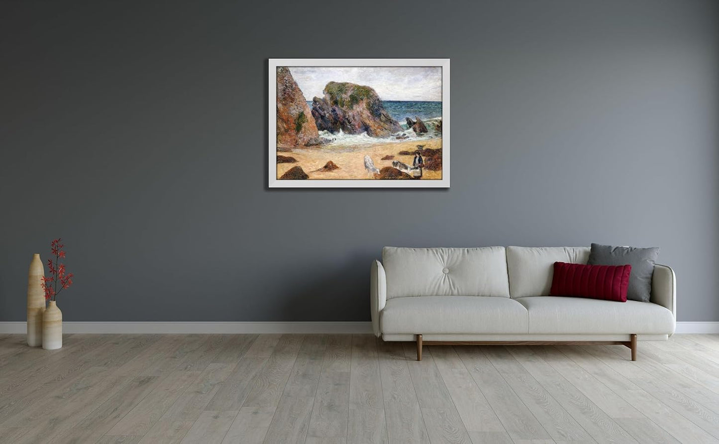 Gauguin Cows on the Seashore Canvas 24"x18"
