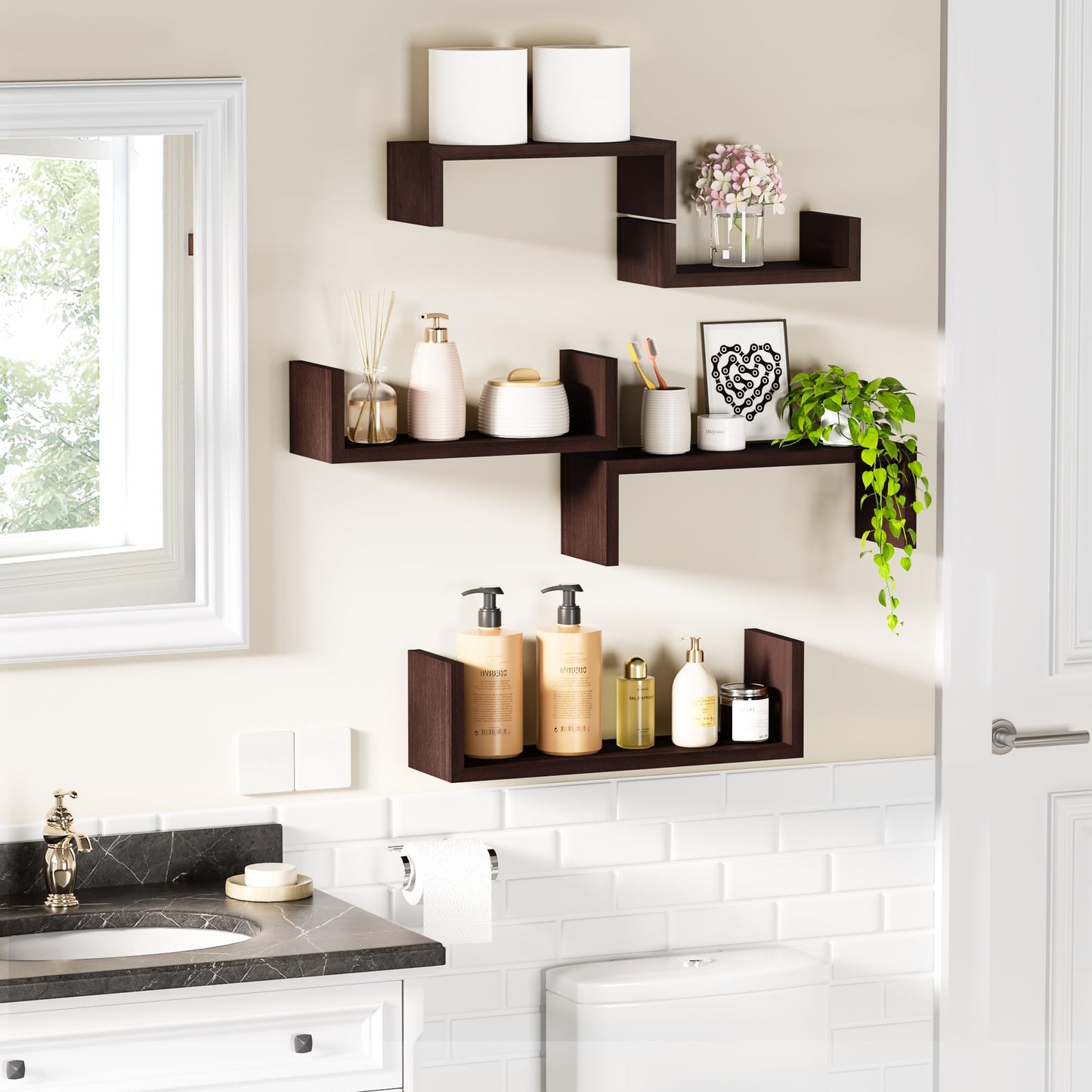 SRIWATANA Floating Shelves 5-Pack