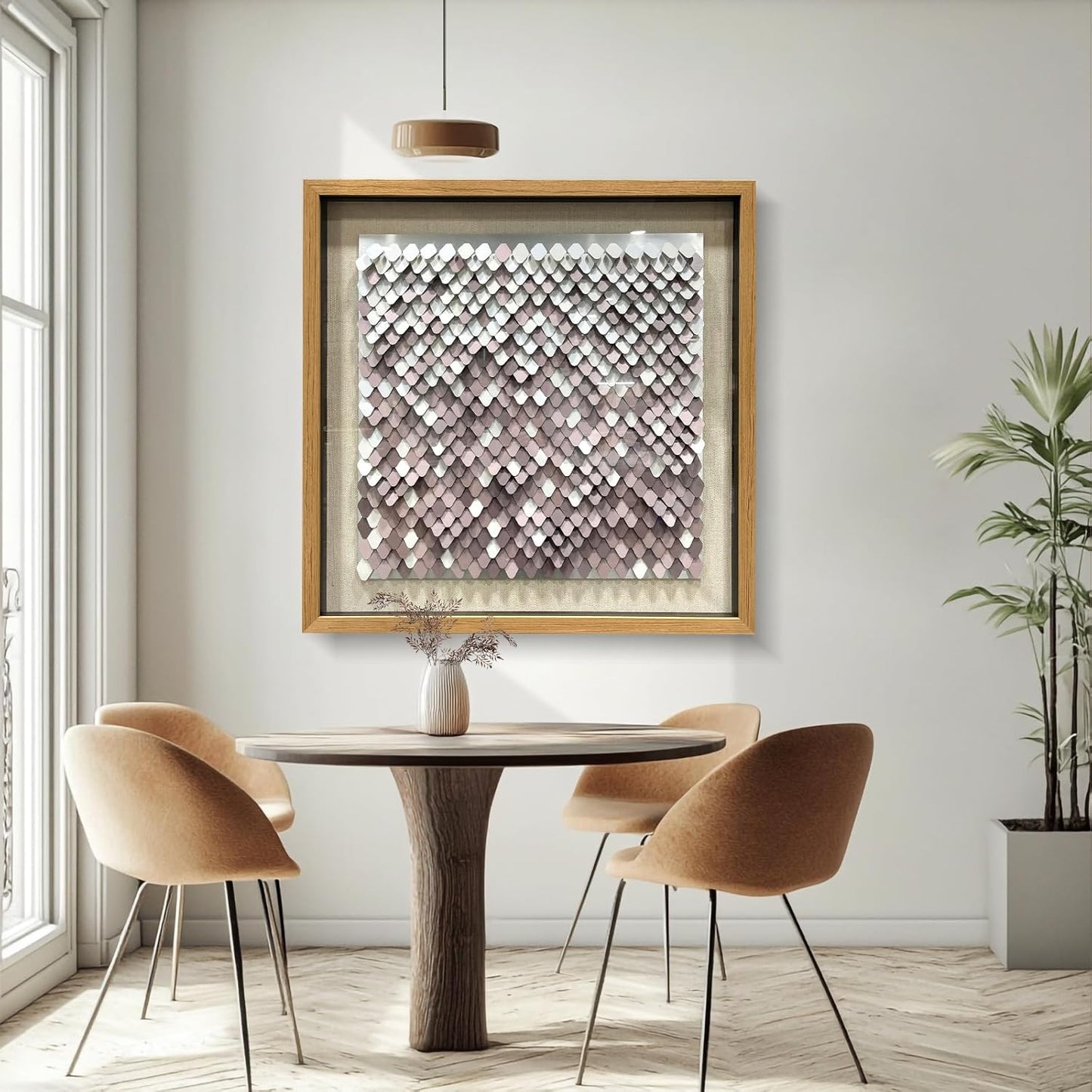 BrightA Polymer Strip Collage Painting 39.4"x59"