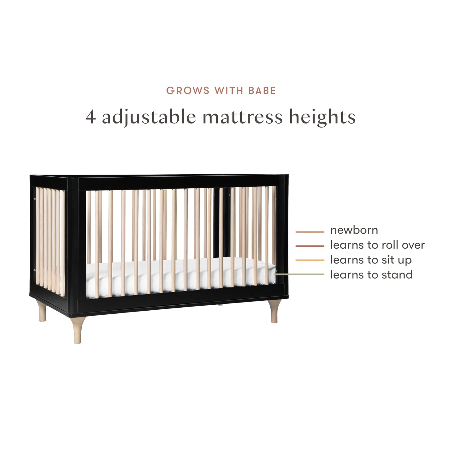 Babyletto Lolly 3-in-1 Crib – Canyon/Washed Natural