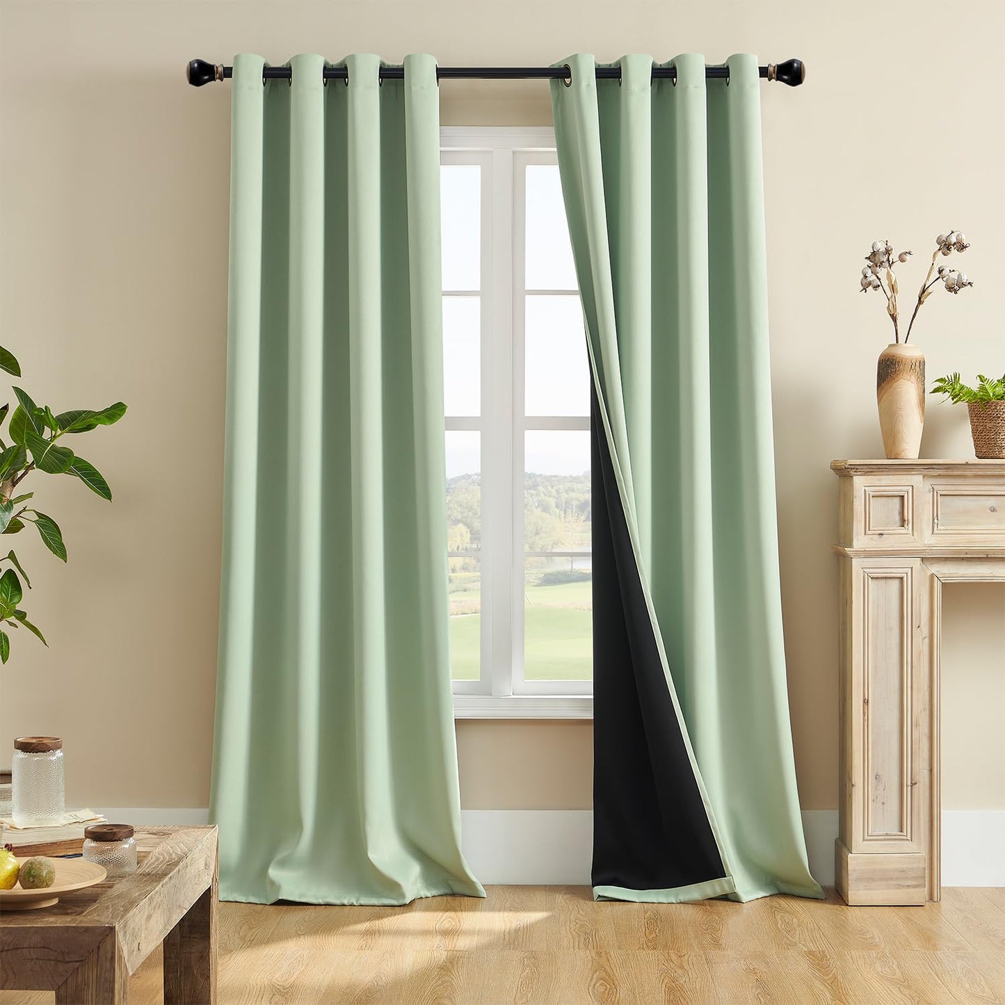 Rutterllow Blackout Curtains – 2 Panels, Dark Grey