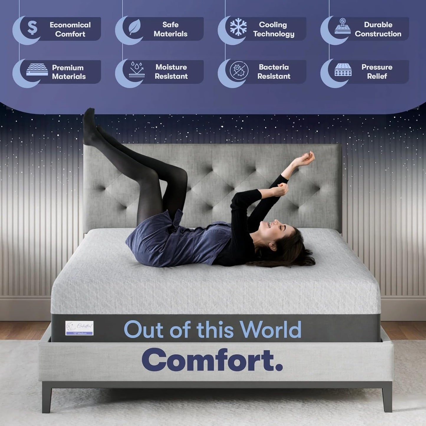 Gel Memory Foam Mattress – Twin, 12" Soft
