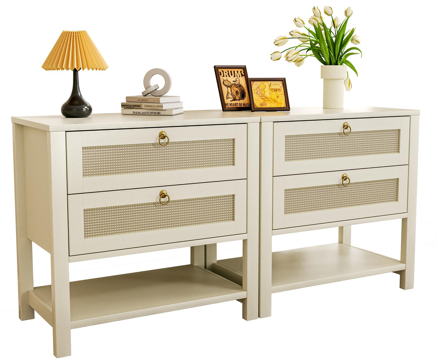Farmhouse Nightstand – 3 Drawers