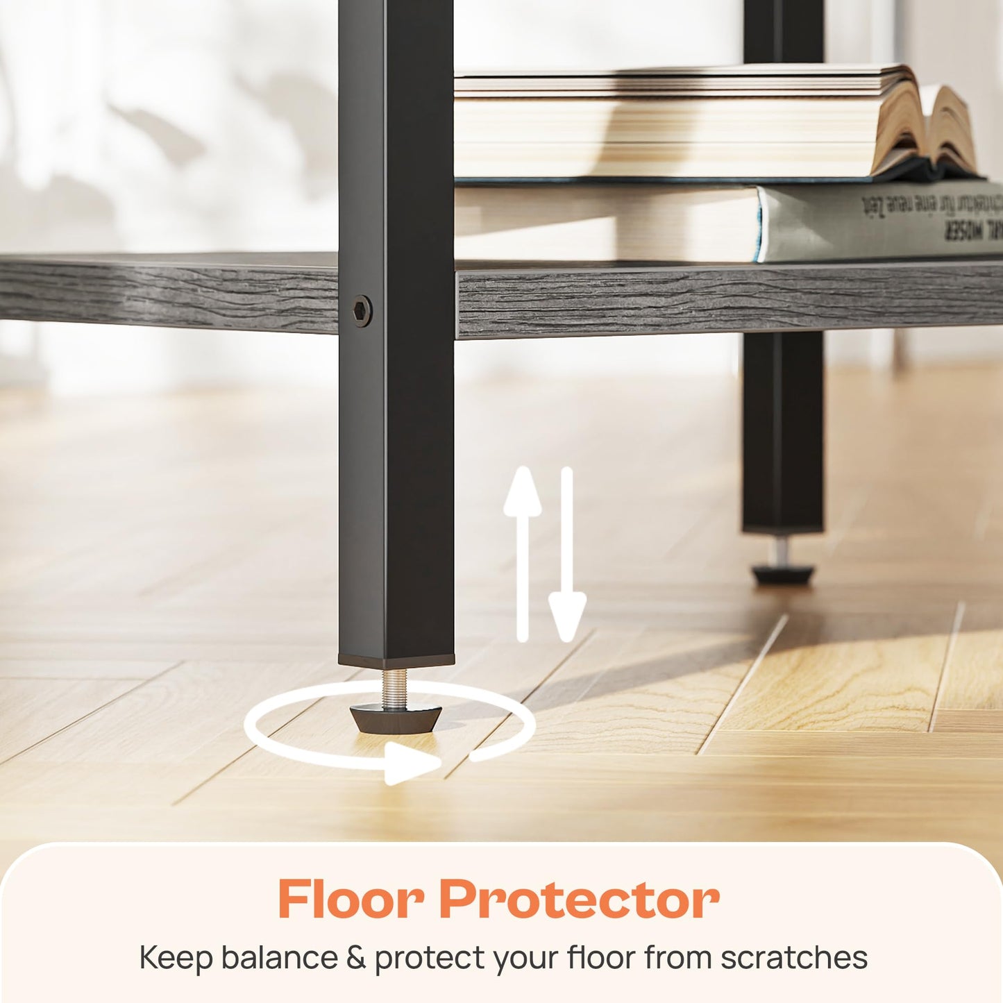SUPERJARE Nightstand with Charging Station