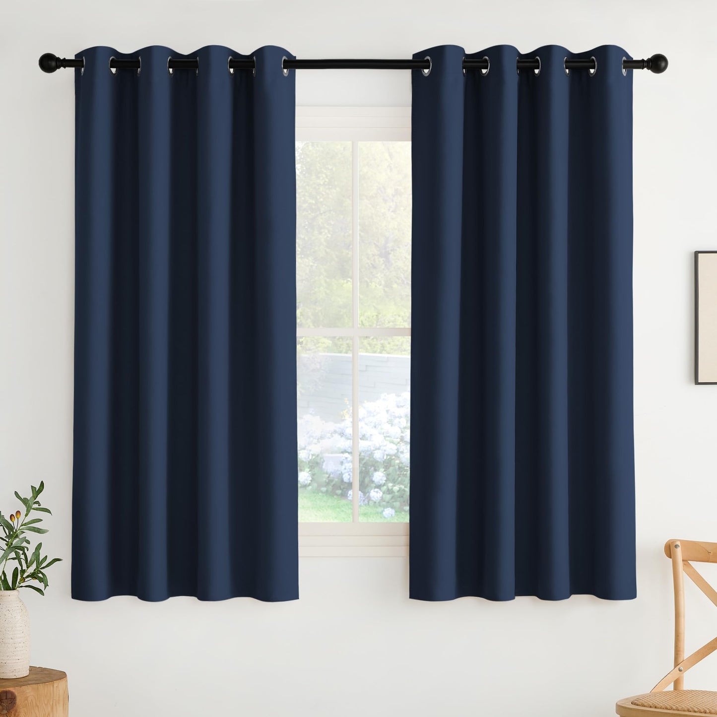 NICETOWN Blackout Curtains – 2 Panels, Grey, 63"