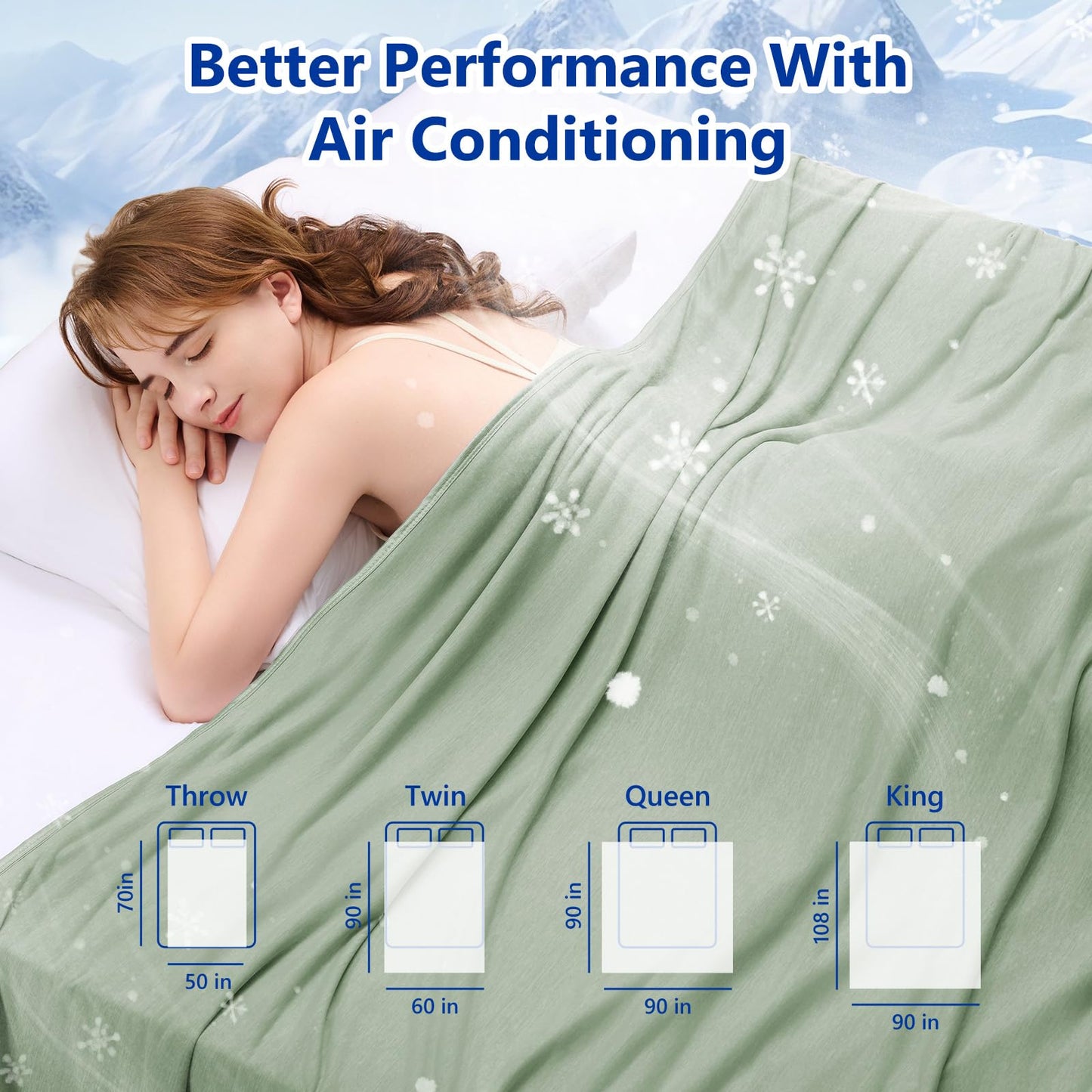 Topcee Cooling Blanket – Queen, 90"x90"