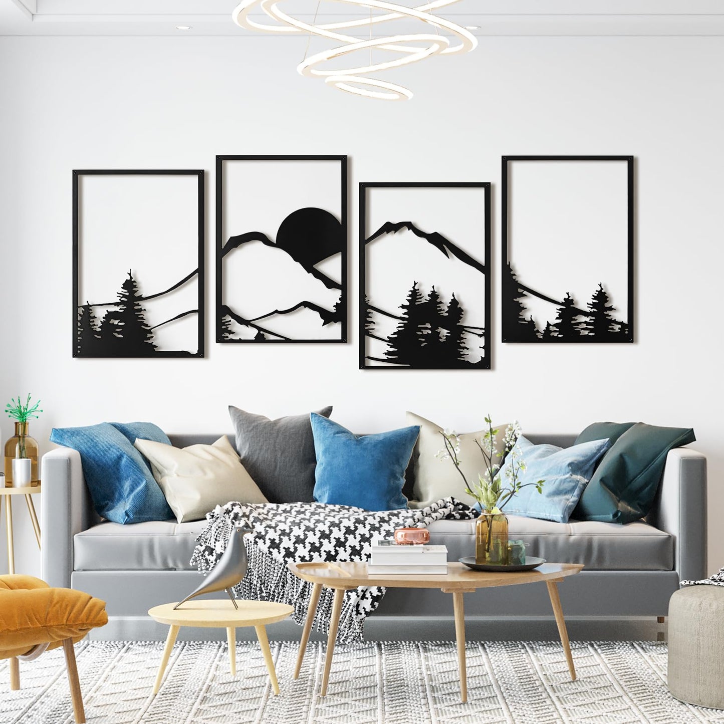 Art3d Metal Wall Art Set of 4