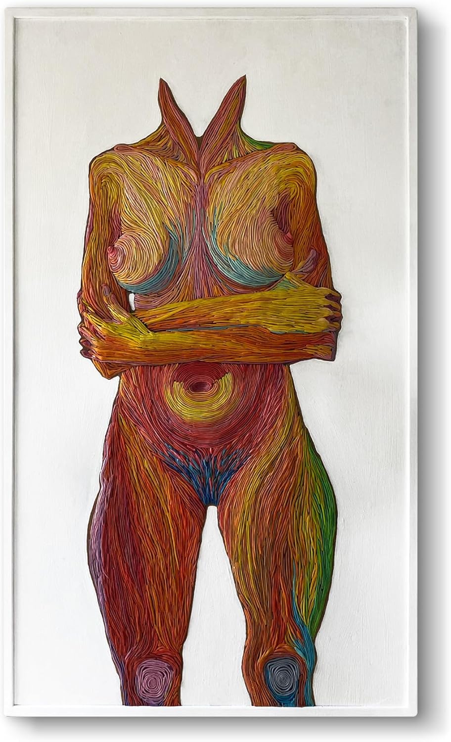 VIKA Mixed Media Abstract Painting 47"x47"