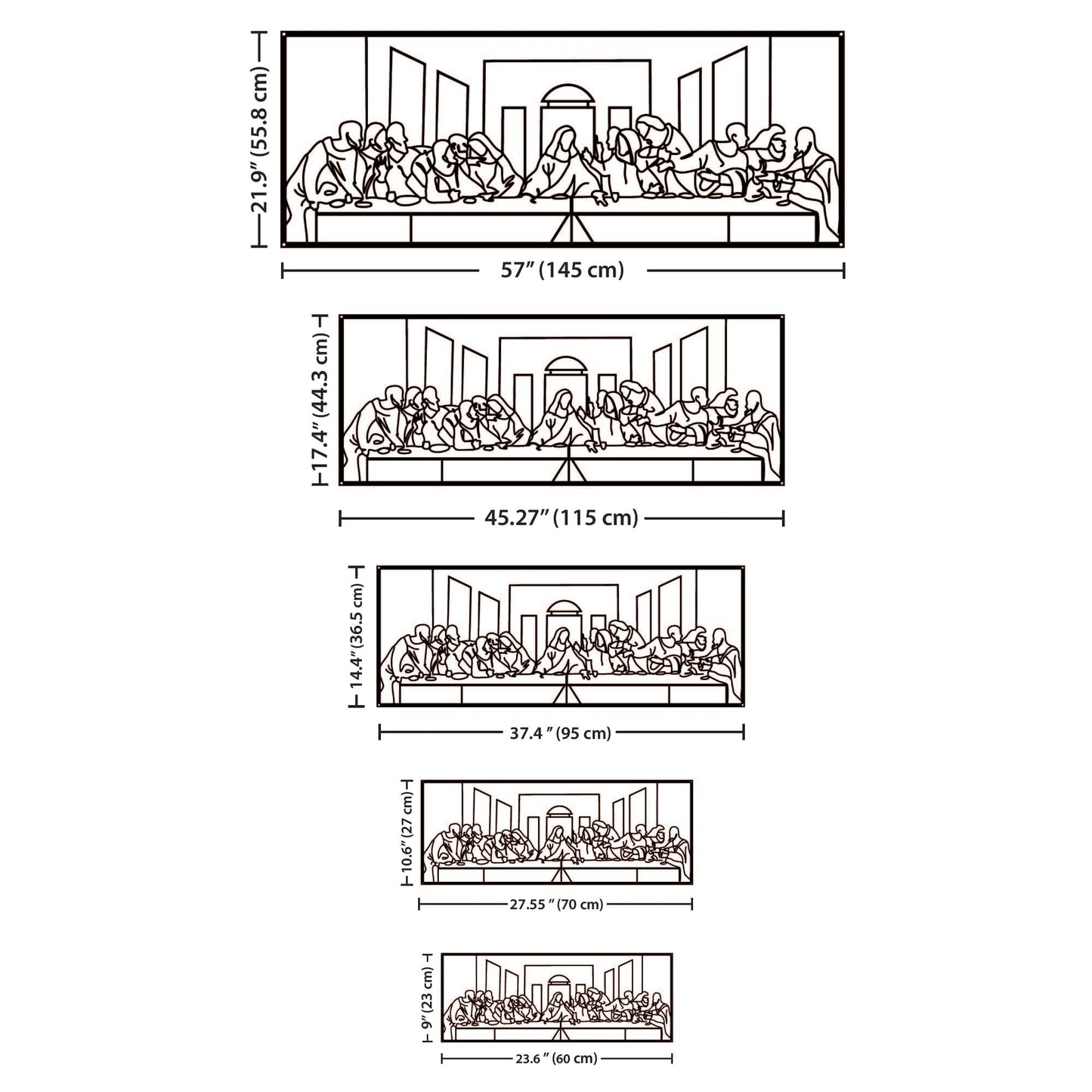 The Last Supper Metal Wall Art