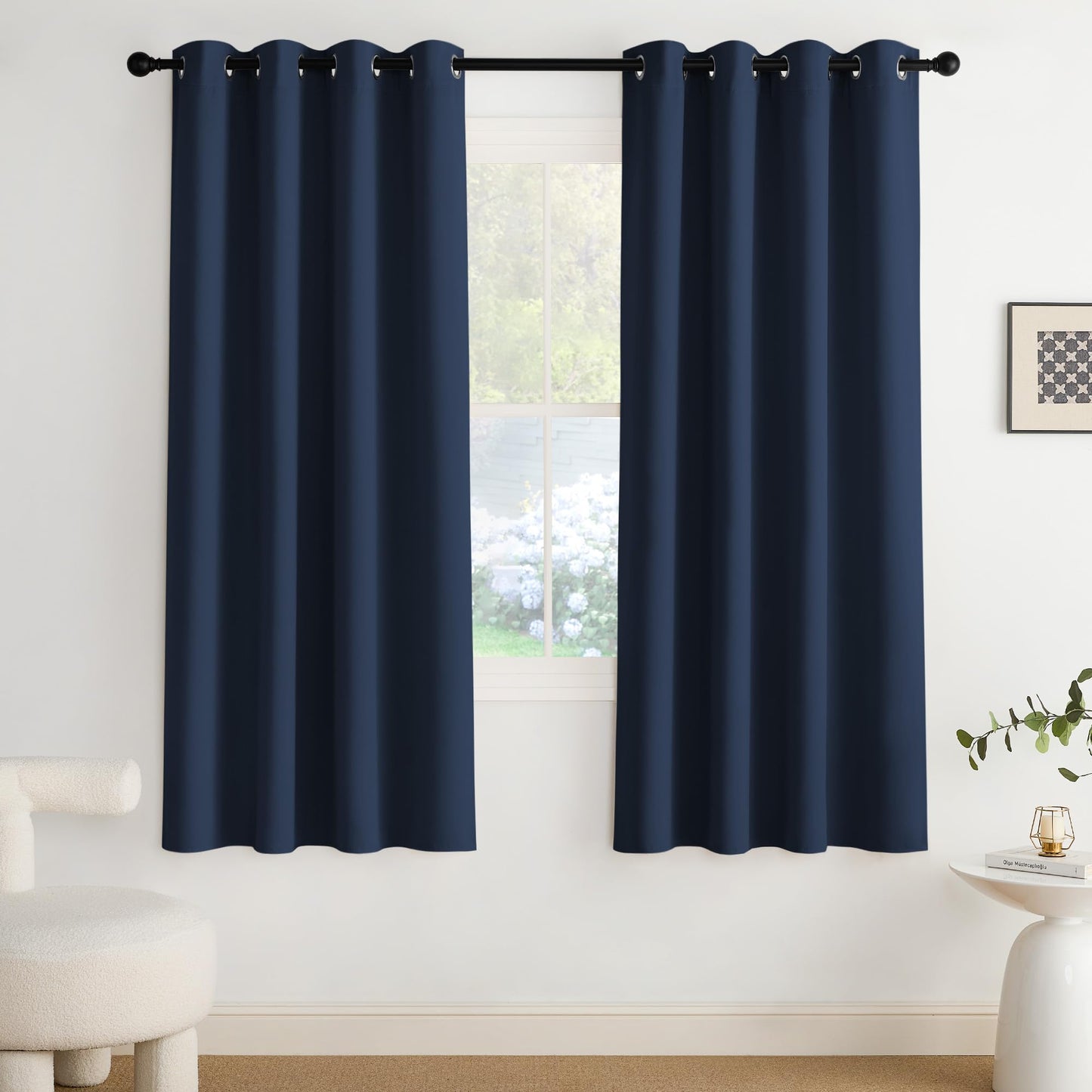 NICETOWN Blackout Curtains – 2 Panels, Grey, 63"