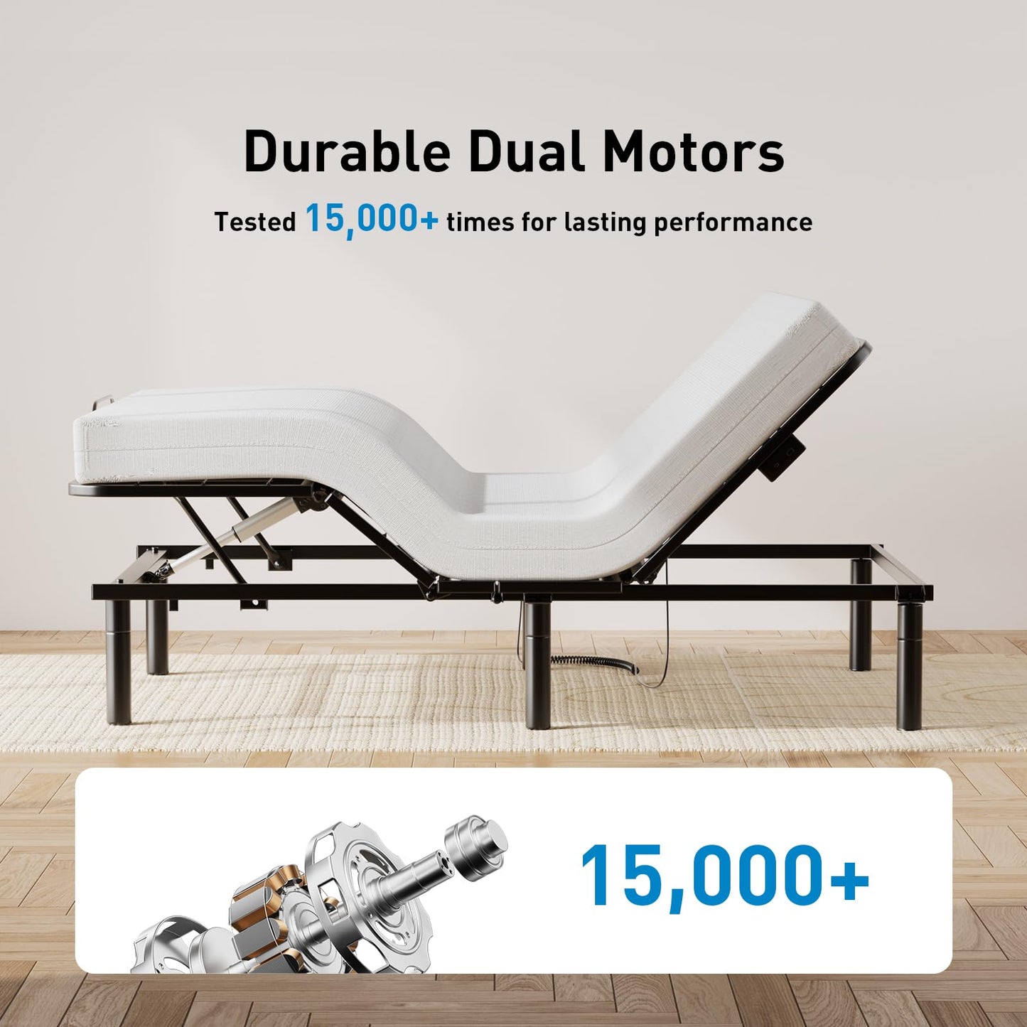 Pipishell Full Adjustable Bed Frame
