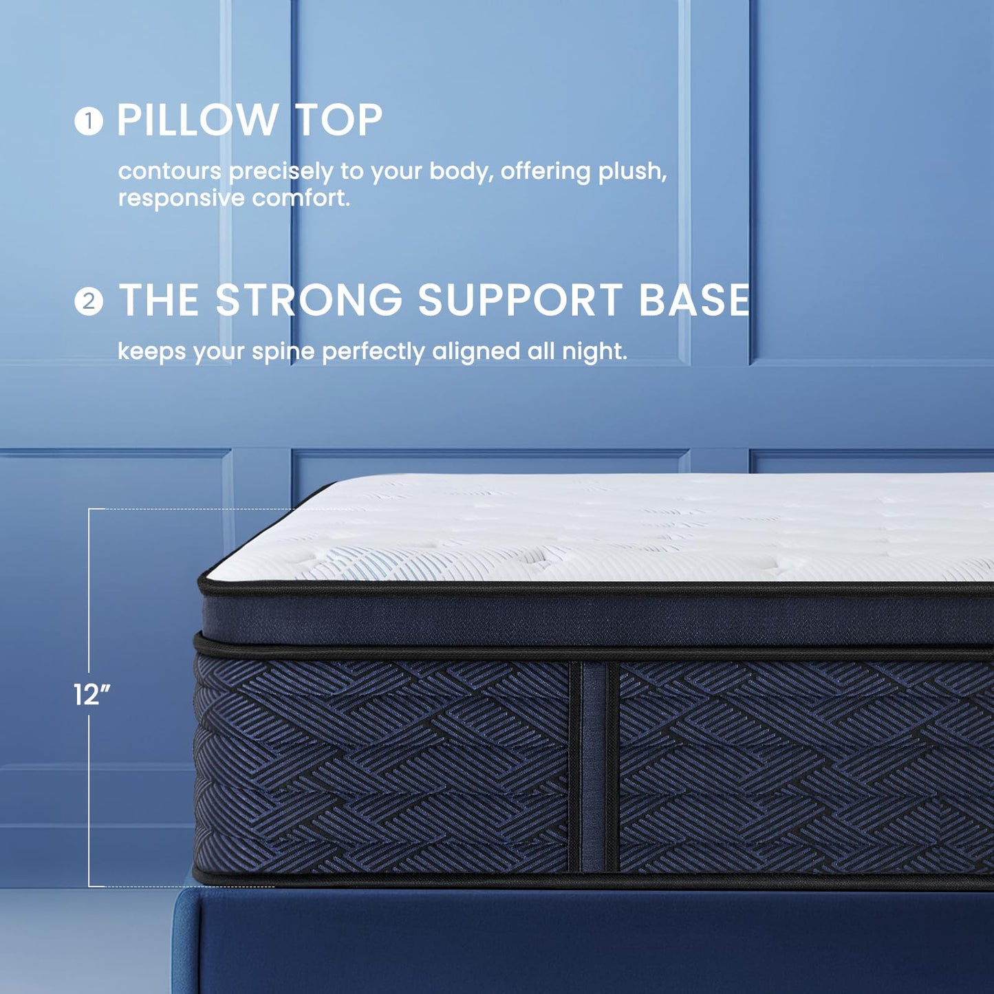 Twin 12" Gel Memory Foam Hybrid Mattress