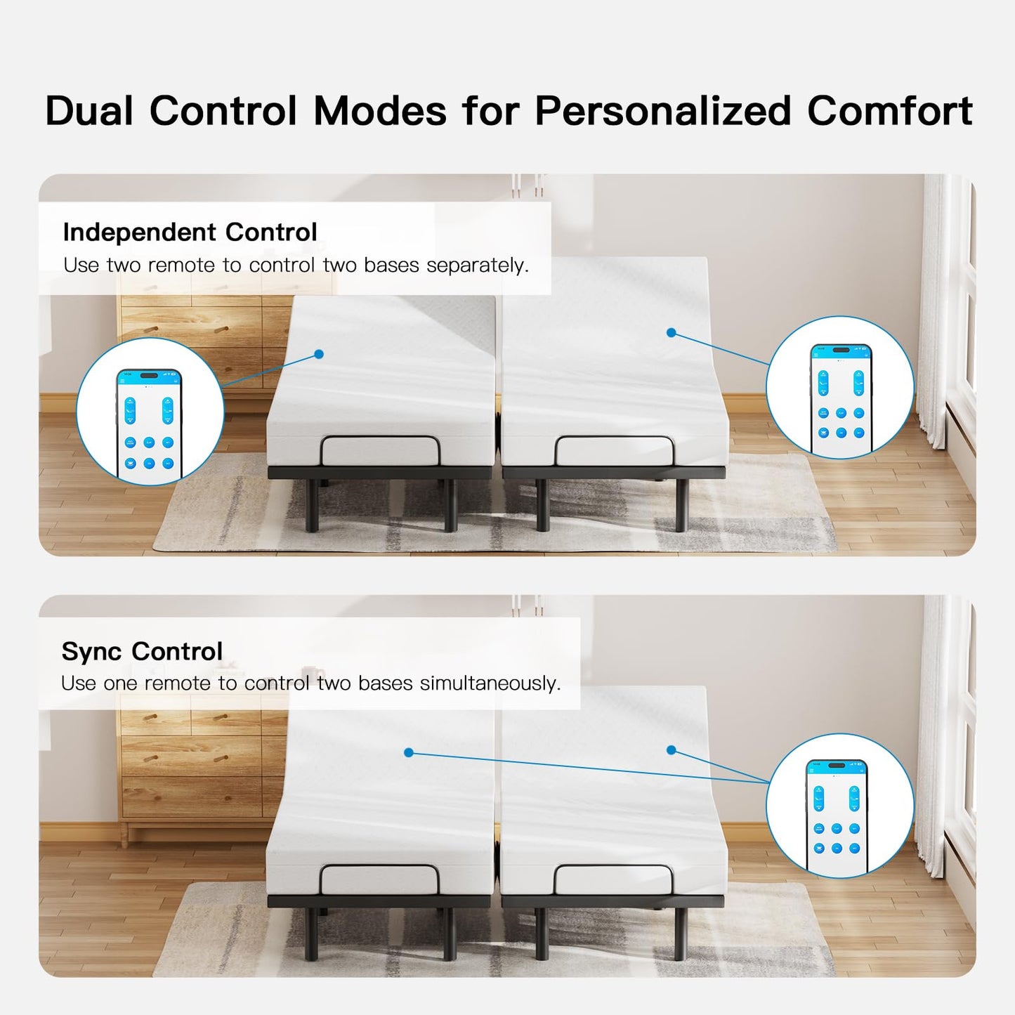 Pipishell Full Adjustable Bed Frame