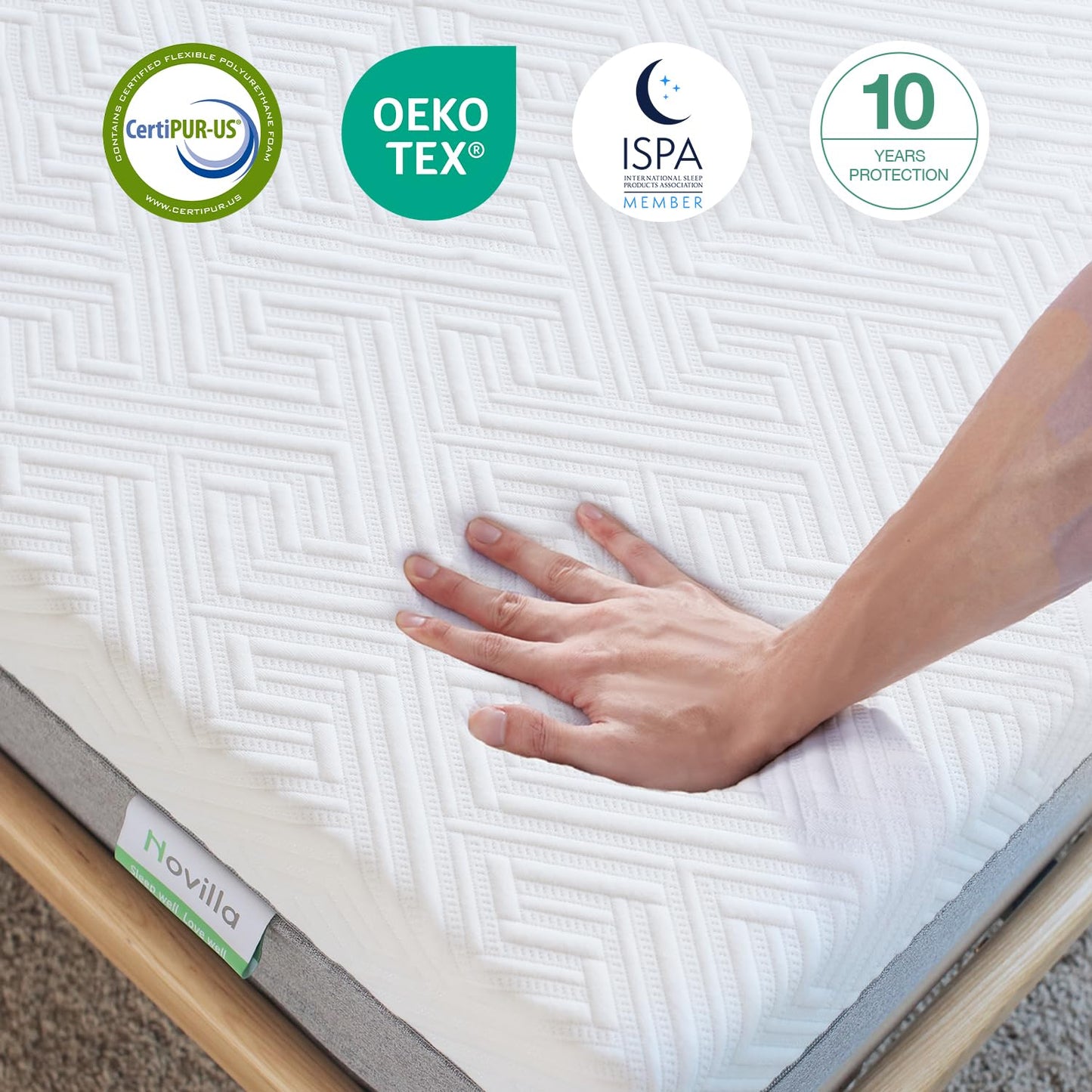 Novilla 12" Twin Gel Memory Foam Mattress