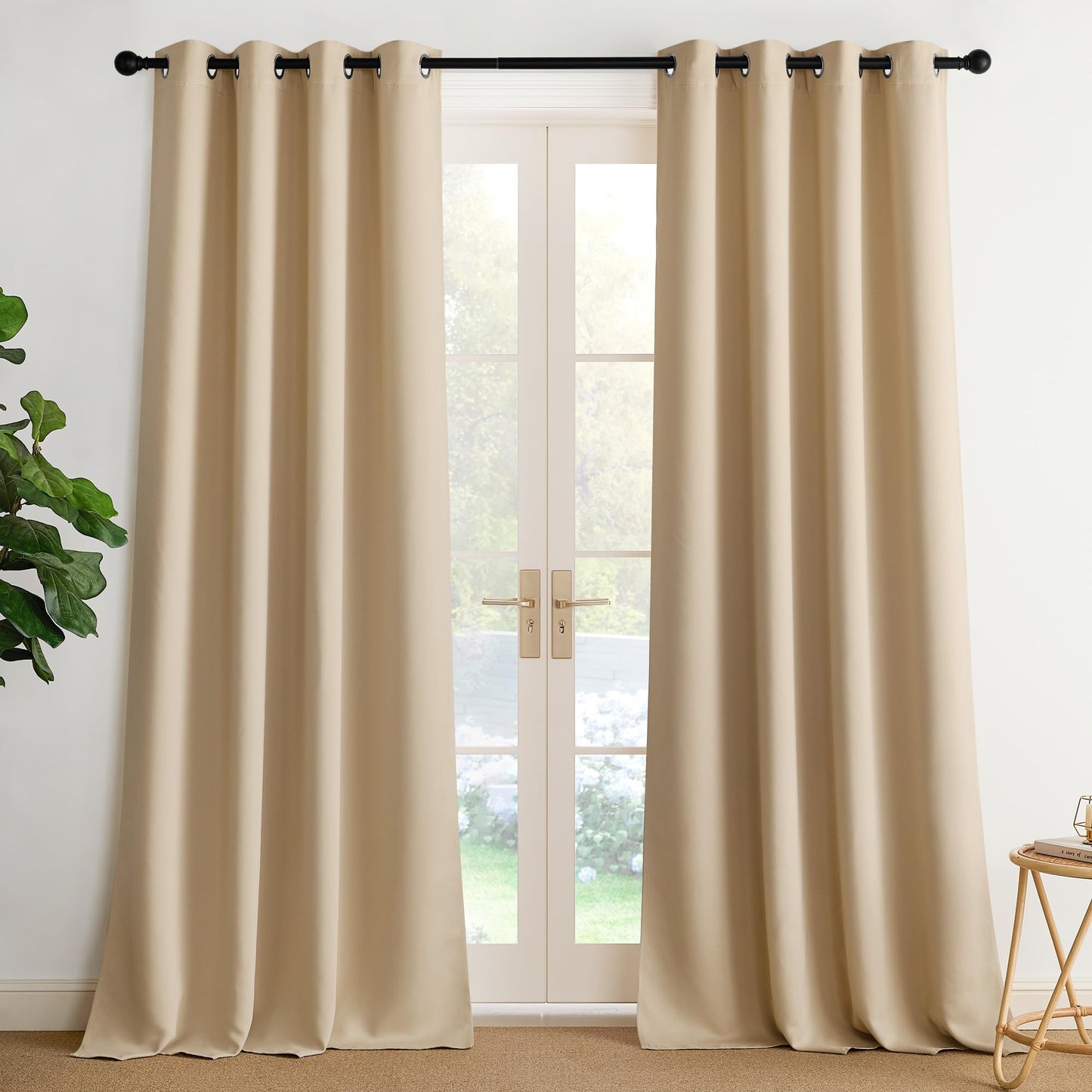 NICETOWN Blackout Curtains – 2 Panels, Grey, 63"