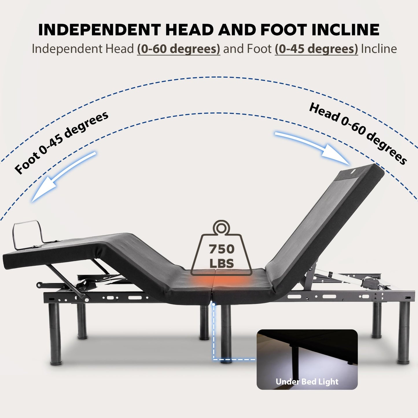Split King Adjustable Bed with Mattress