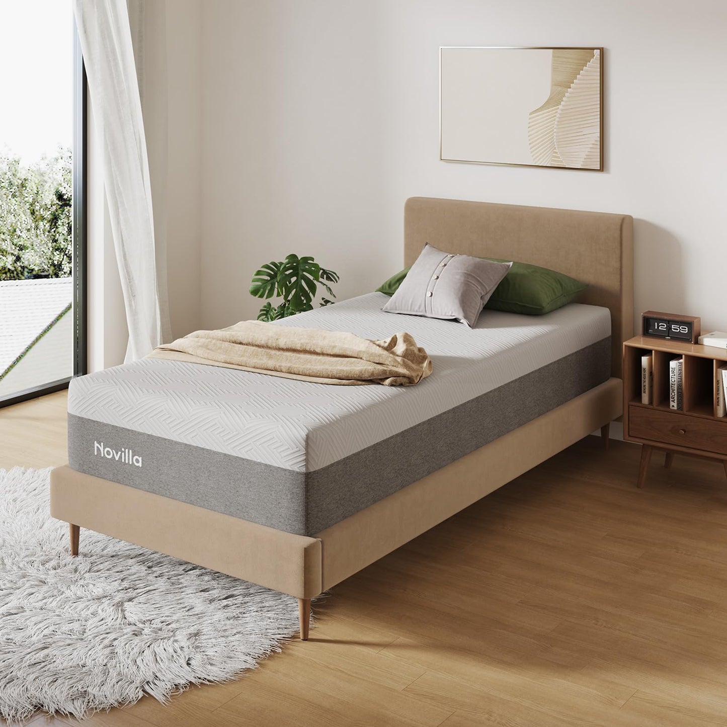 Novilla 12" Twin Gel Memory Foam Mattress