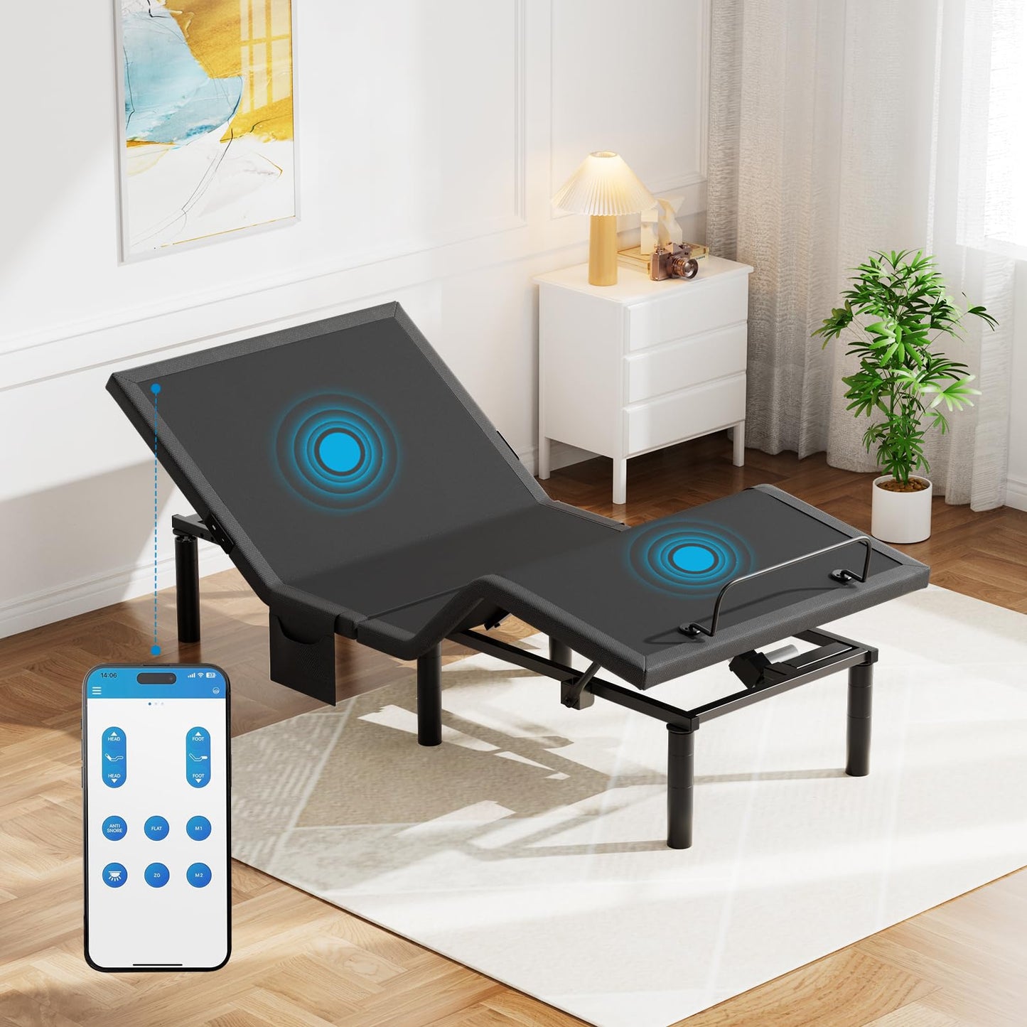 Pipishell Full Adjustable Bed Frame