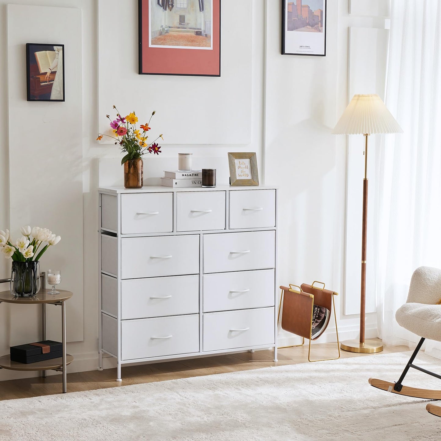 OLIXIS 7-Drawer Dresser, White
