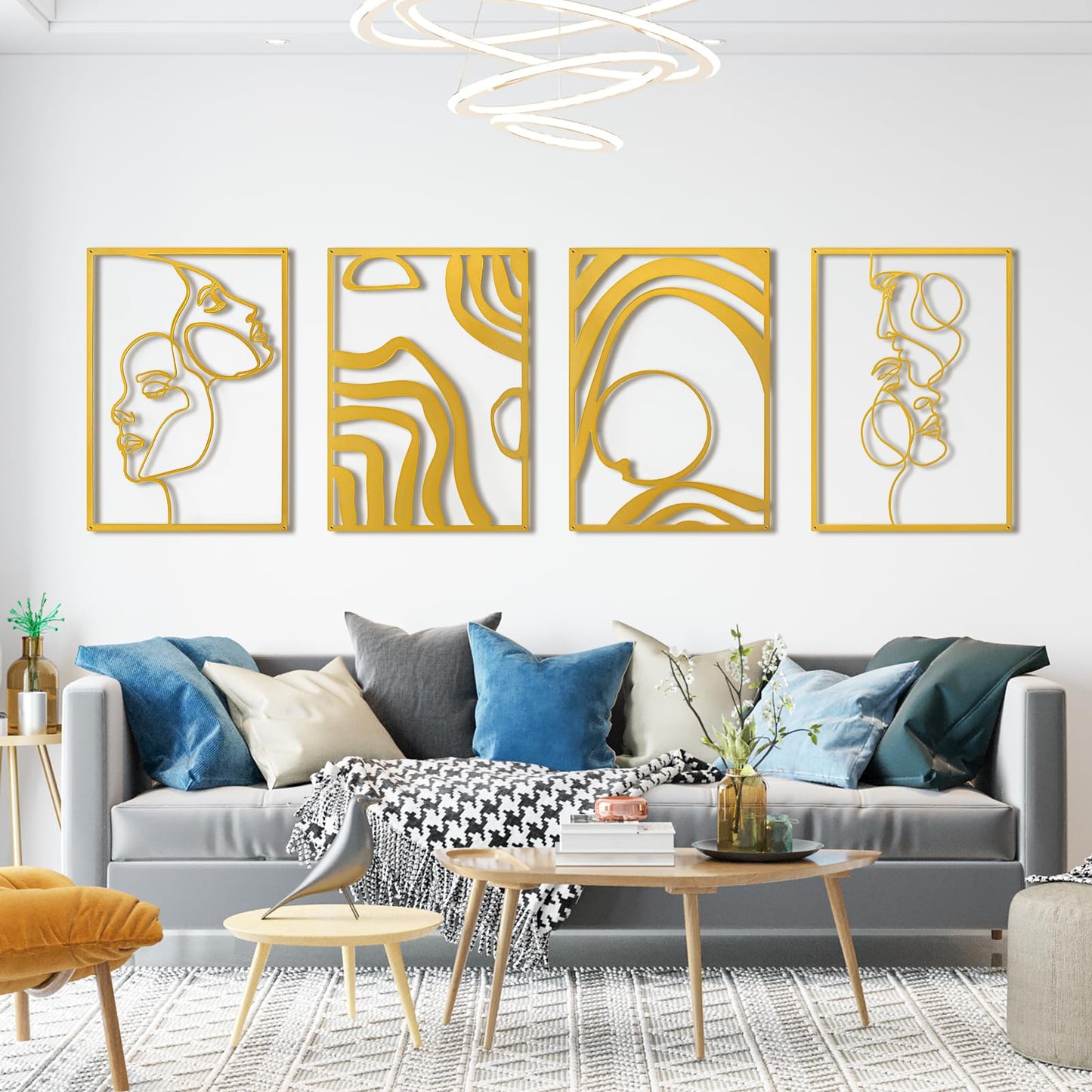 Art3d Metal Wall Art Set of 4