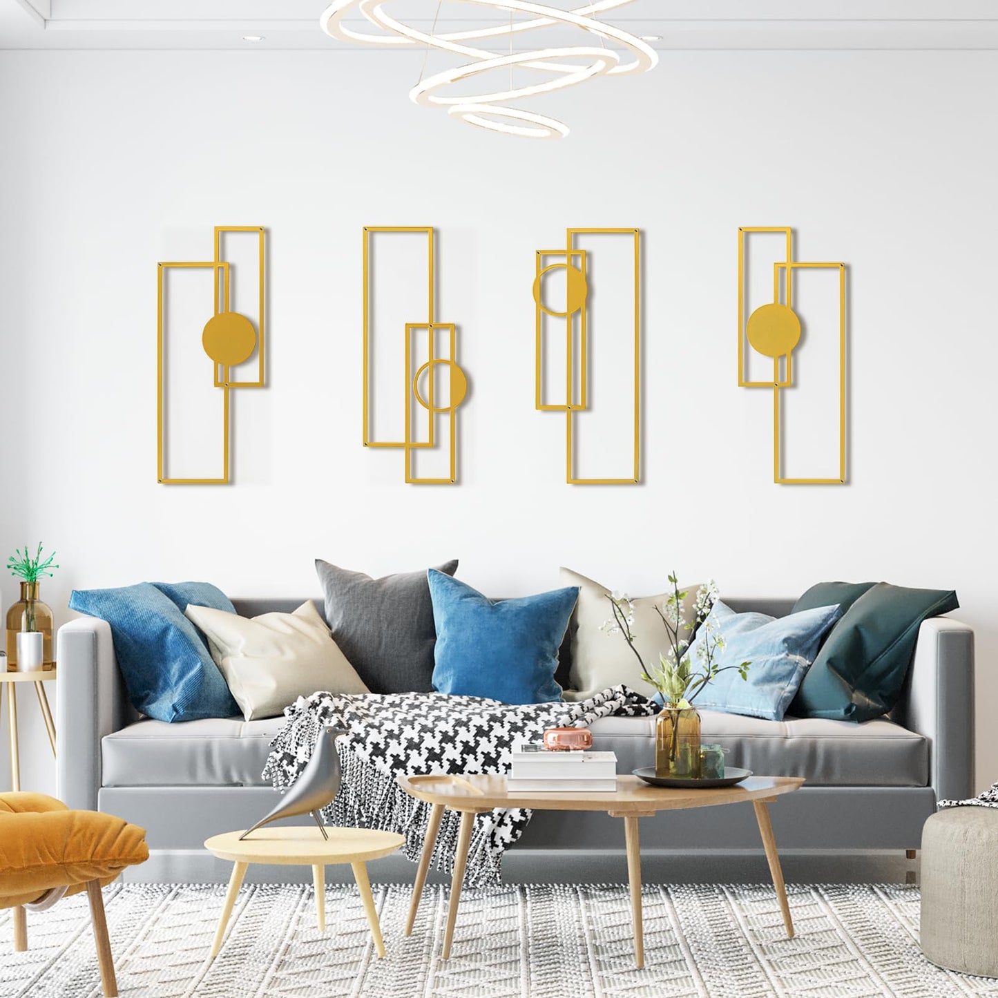 Art3d Metal Wall Art Set of 4